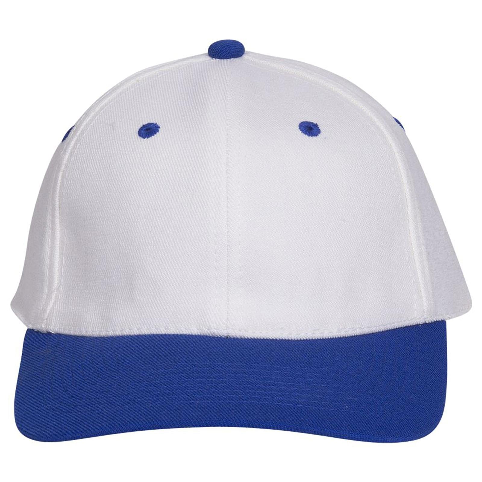 Right View of 0116 - Ryl/Wht OTTO CAP "OTTO FLEX" Fitted 6 Panel Low Profile Baseball Cap