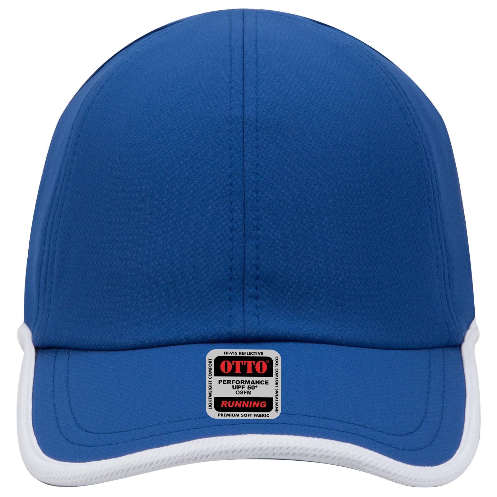 Right View of 0116 - Ryl/Wht OTTO CAP UPF 50+ 6 Panel Running Hat