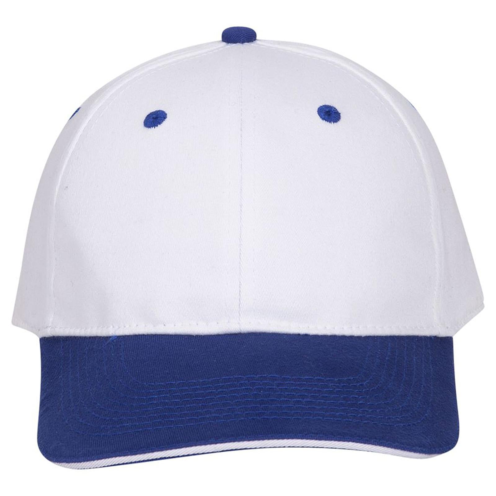 Right View of 011616 - Ryl/Wht/Wht OTTO CAP "OTTO FLEX" Fitted 6 Panel Low Profile Baseball Cap