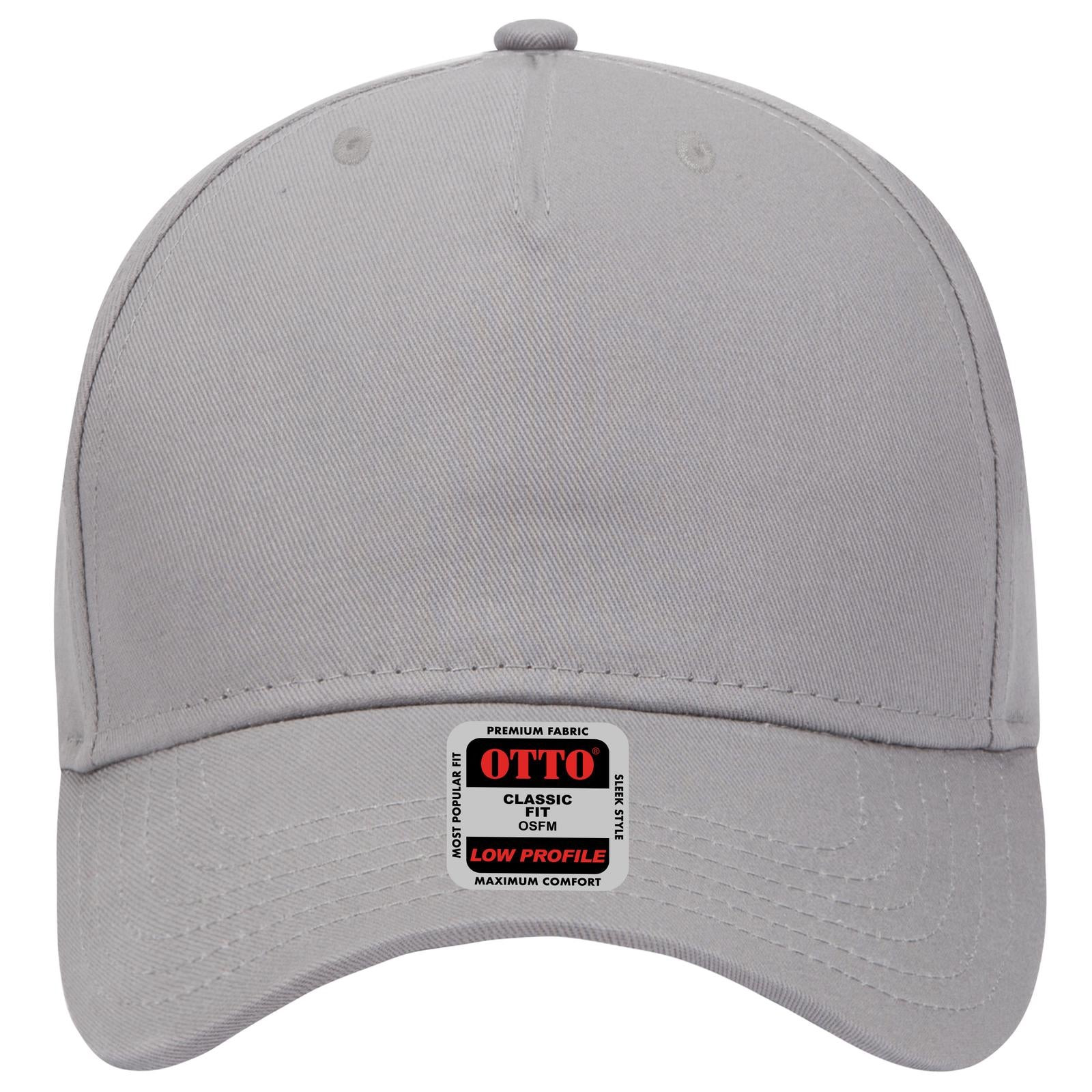 Right View of 014 - Gray OTTO CAP 5 Panel Low Profile Baseball Cap