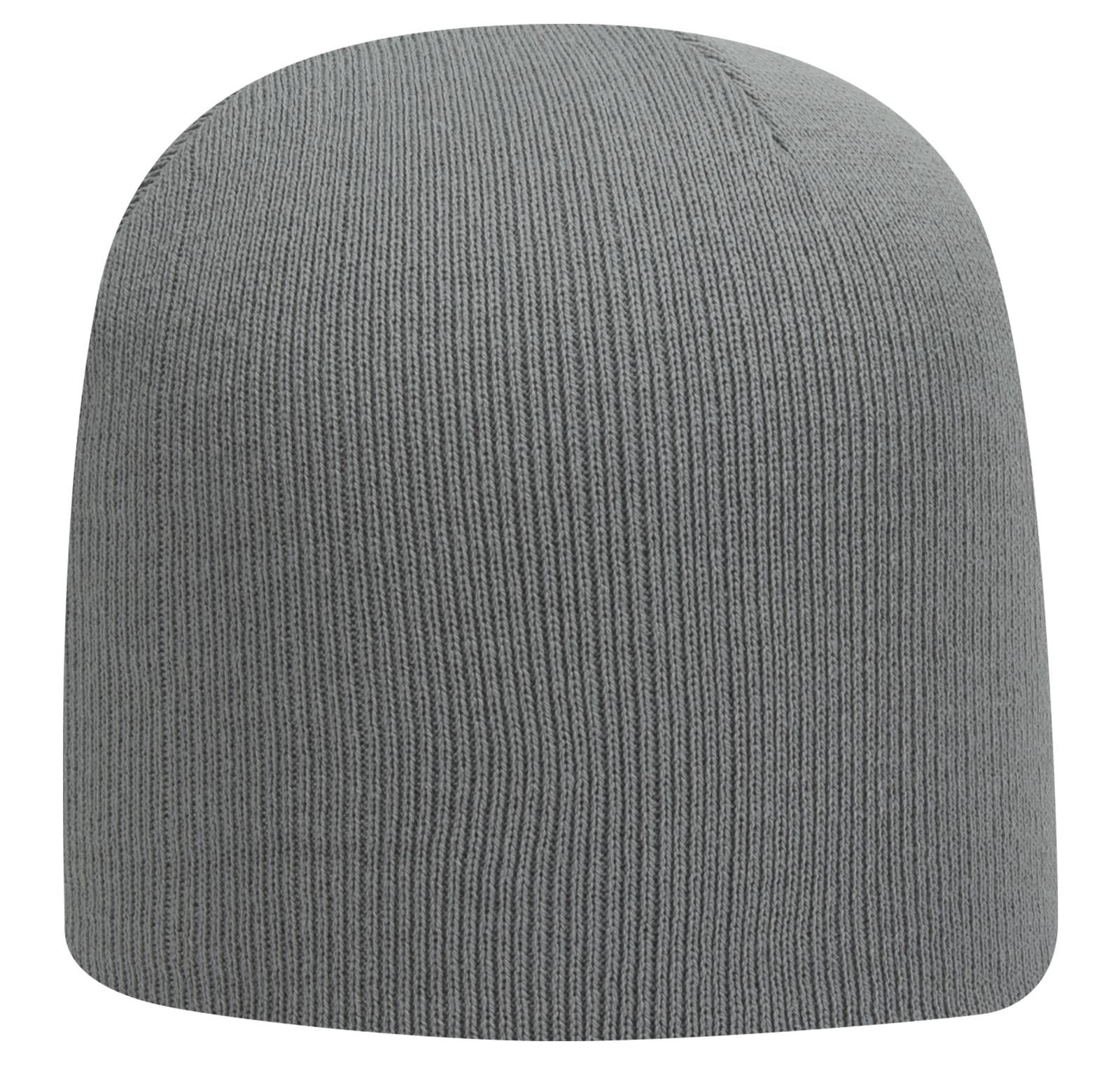 Front View of 014 - Gray OTTO CAP 9" Classic Knit Beanie