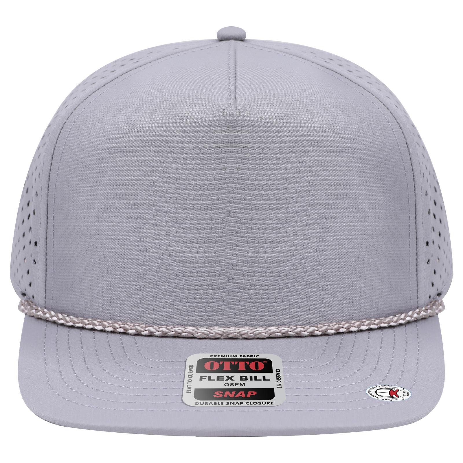 Right View of 014 - Gray OTTO CAP "OTTO SNAP" 5 Panel Pro Style Snapback Hat
