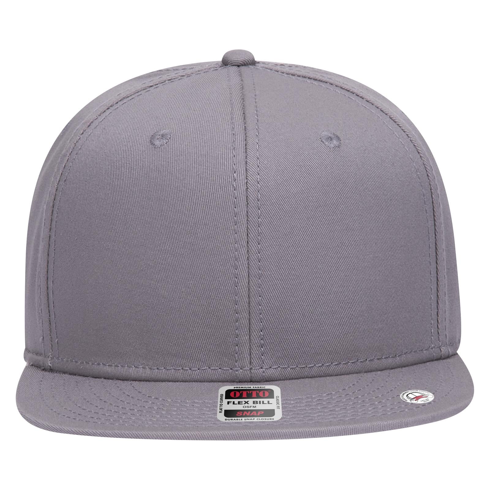 Right View of 014 - Gray OTTO CAP “OTTO SNAP” 6 Panel Pro Style Snapback Hat