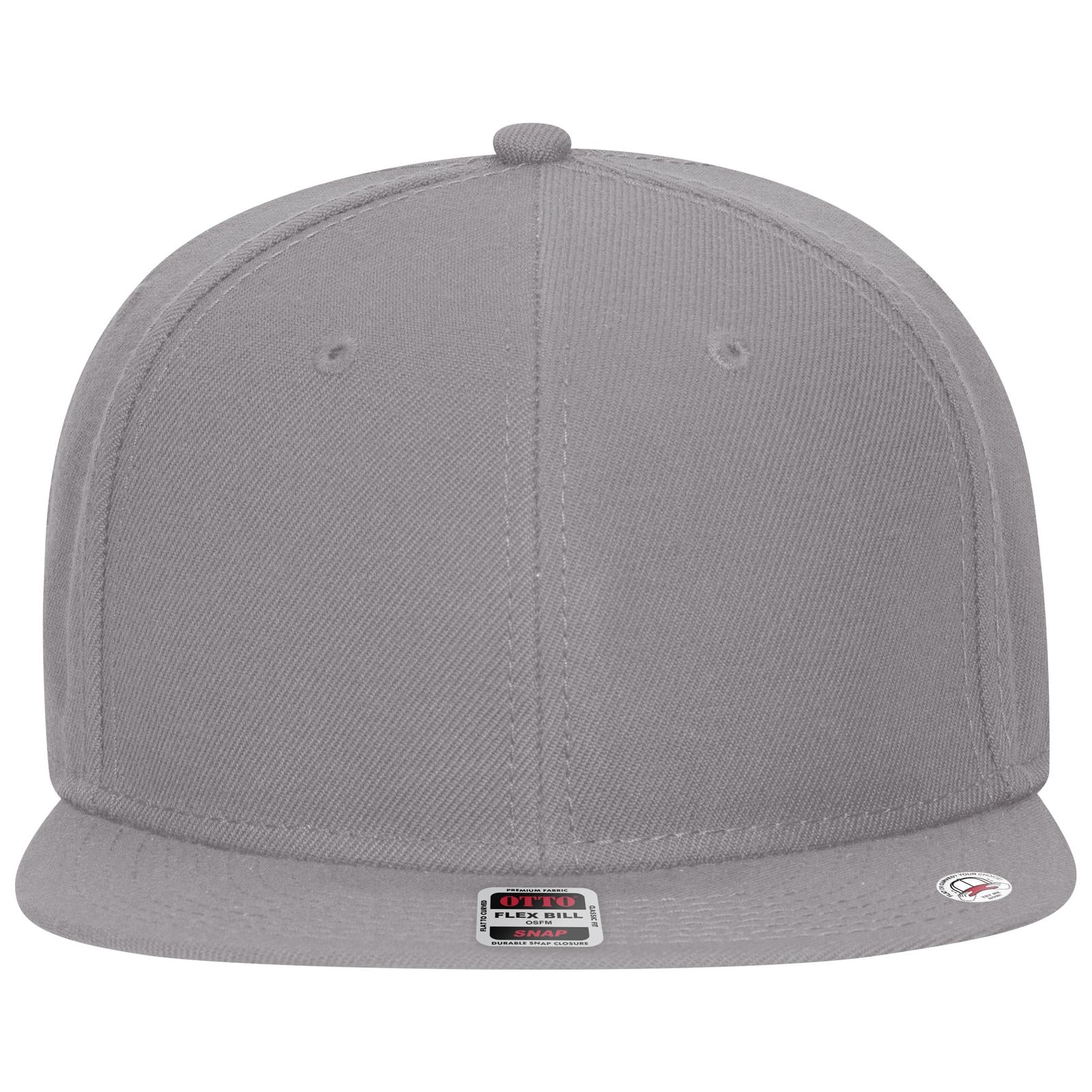 Right View of 014 - Gray OTTO CAP "OTTO SNAP" 6 Panel Pro Style Snapback Hat