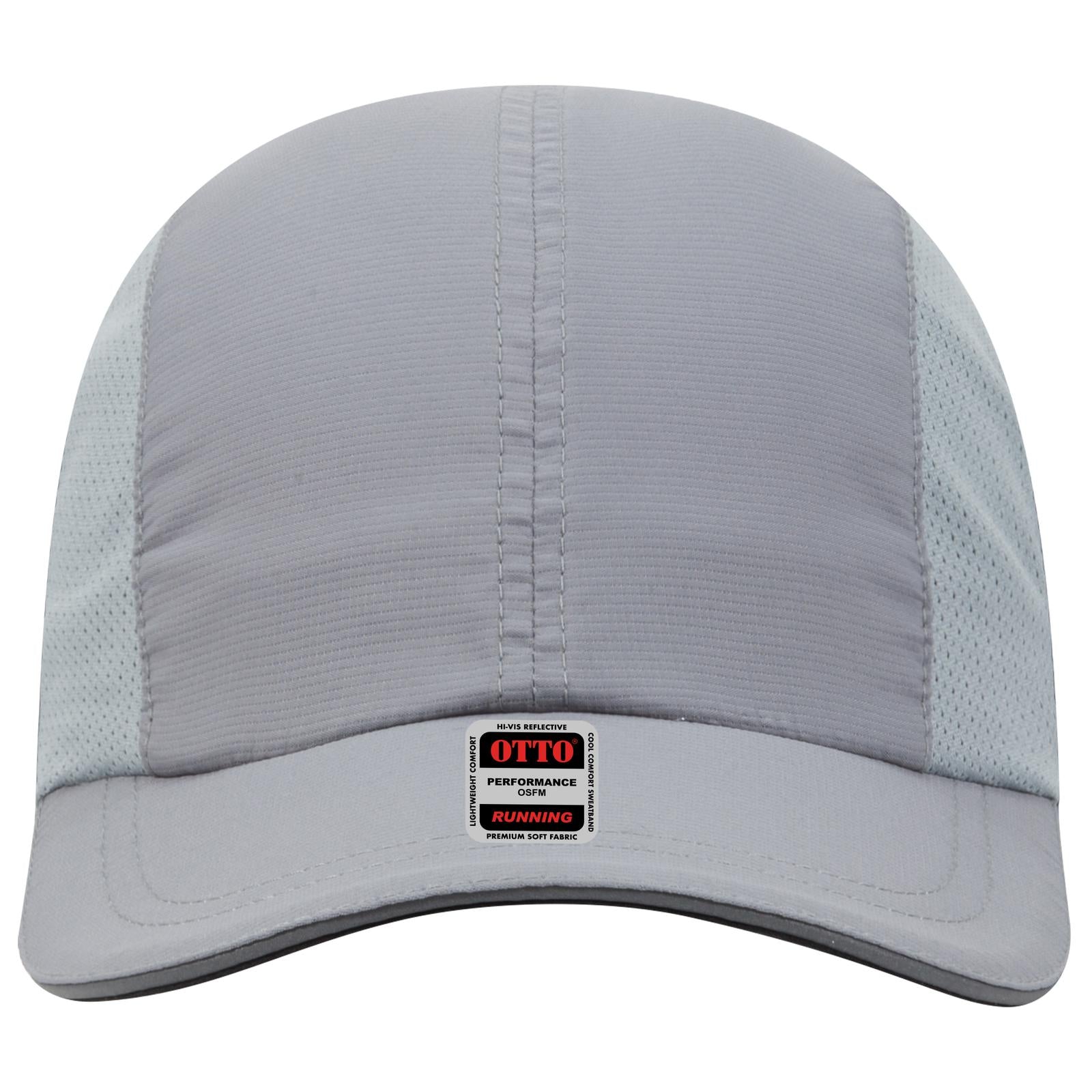 Right View of 014 - Gray OTTO CAP Reflective 6 Panel Running Cap