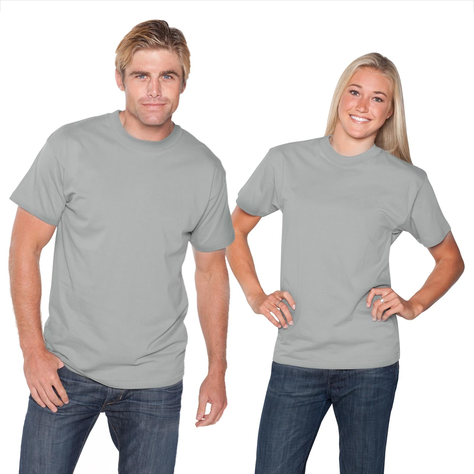 Front View of 014 - Gray OTTO Unisex Heavyweight Comfy Tee T-Shirt