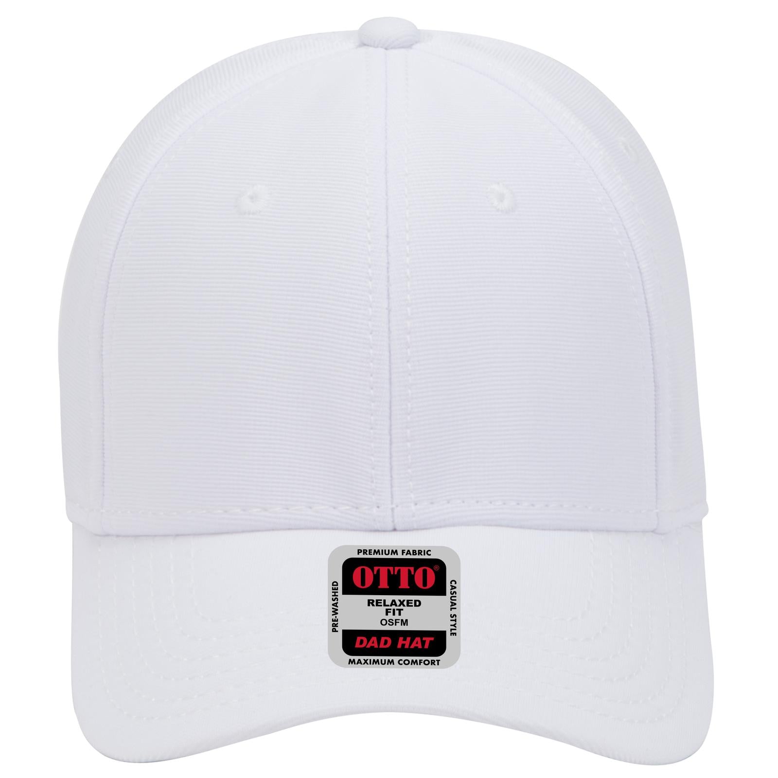 Right View of 016 - White OTTO CAP 6 Panel Low Profile Baseball Cap