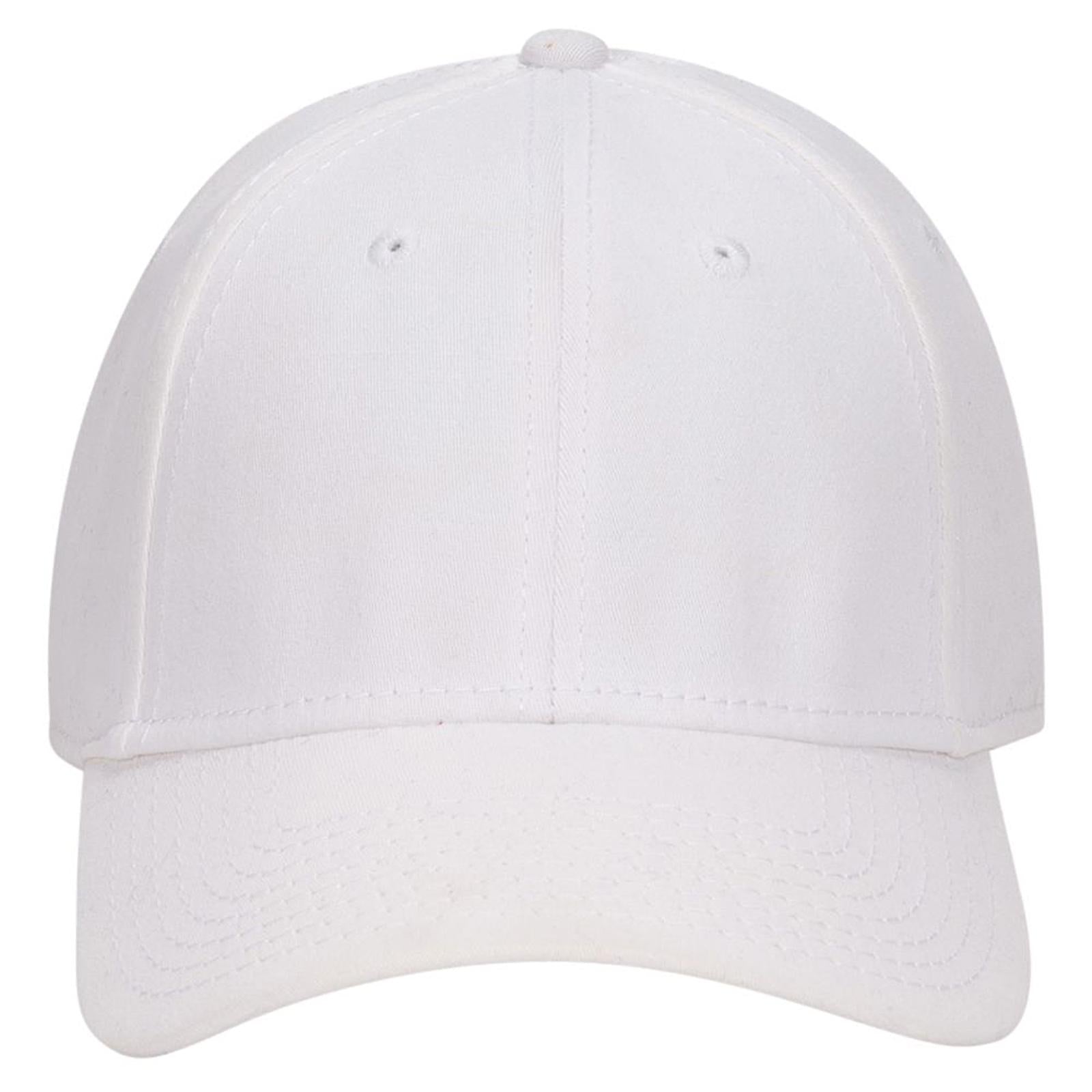 Rear View of 016 - White OTTO CAP “OTTO A-Flex” Fitted 6 Panel Low Profile Style Cap