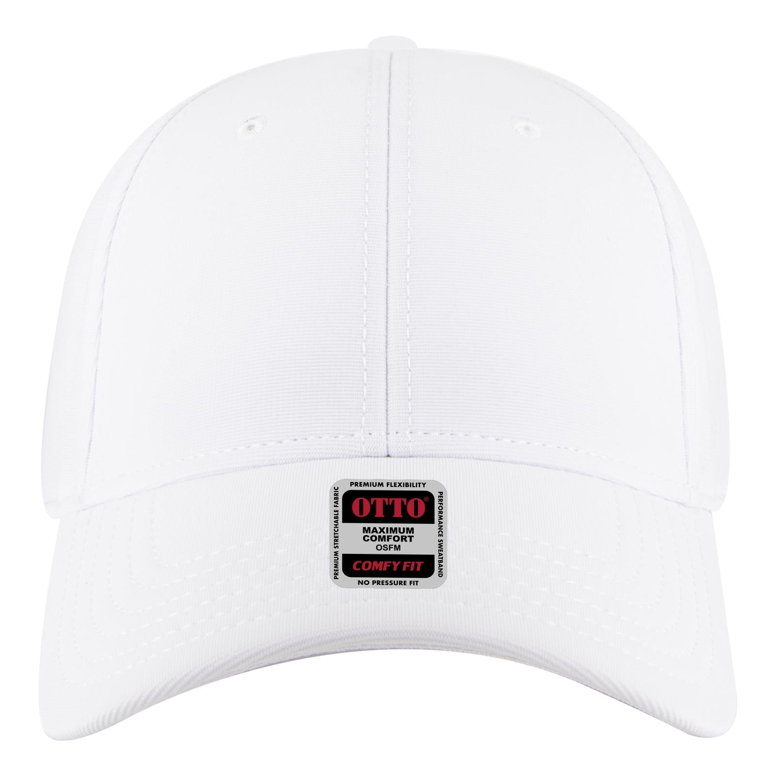 Right View of 016 - White OTTO CAP "OTTO COMFY FIT" 6 Panel Low Profile Baseball Cap