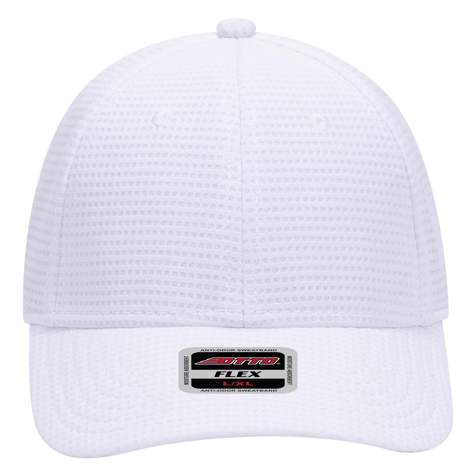 Right View of 016 - White OTTO CAP "OTTO FLEX" Fitted 6 Panel Low Profile Baseball Cap