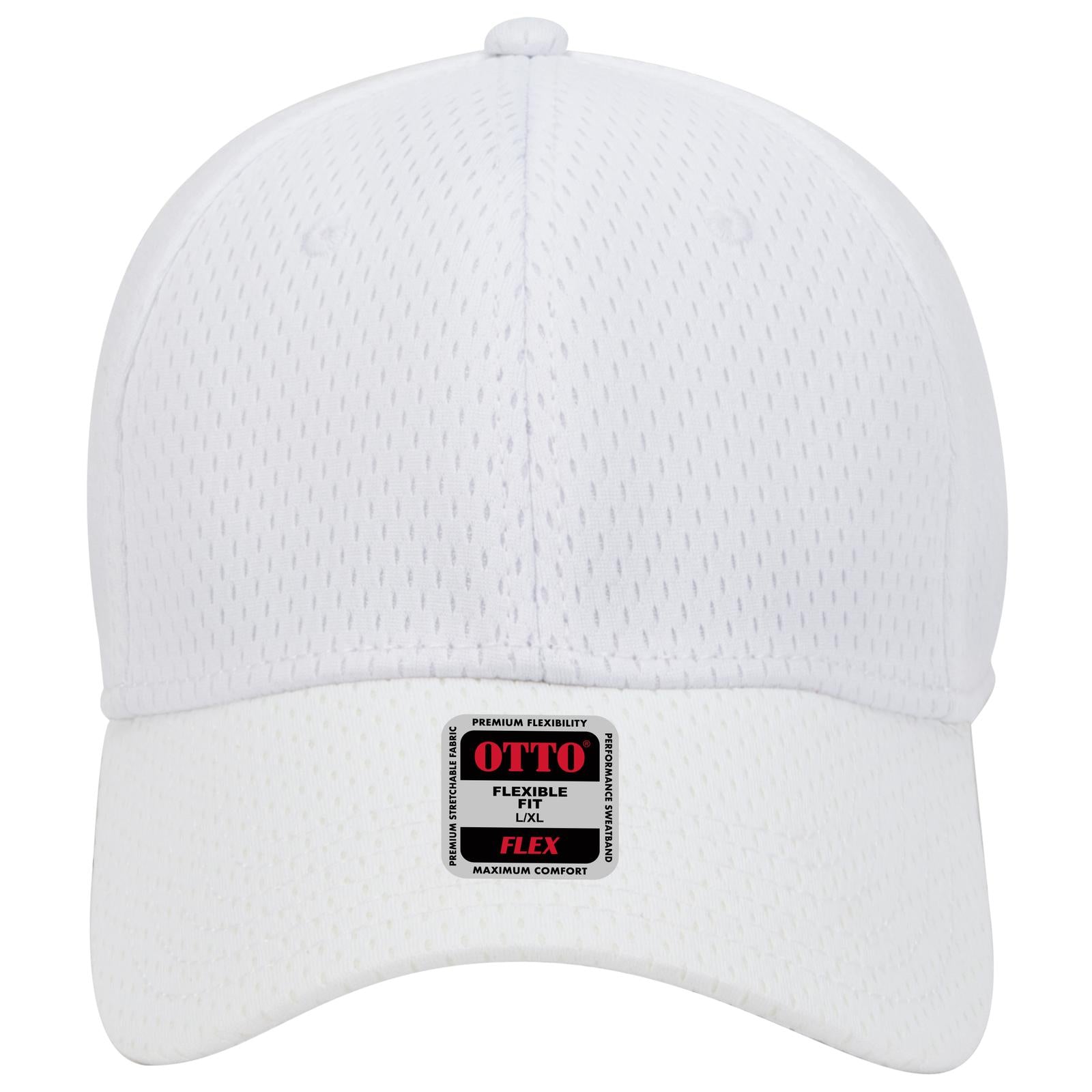 Right View of 016 - White OTTO CAP "OTTO FLEX" Fitted 6 Panel Low Profile Baseball Cap