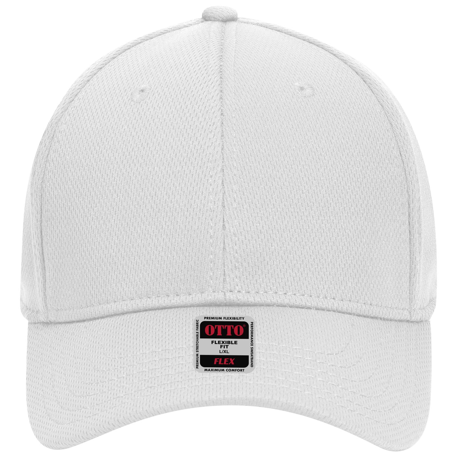 Right View of 016 - White OTTO CAP "OTTO FLEX" Fitted 6 Panel Low Profile Baseball Cap