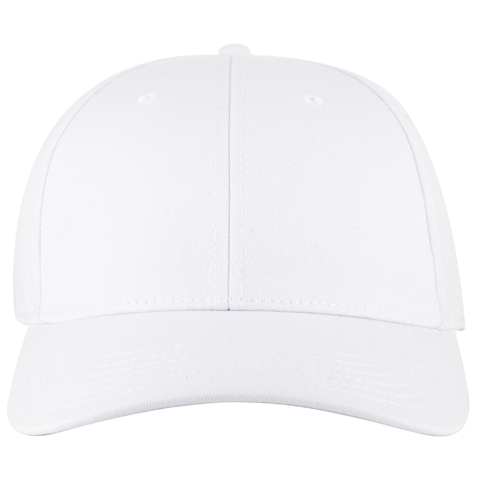 Right View of 016 - White OTTO CAP "OTTO FLEX" Fitted 6 Panel Low Profile Baseball Cap