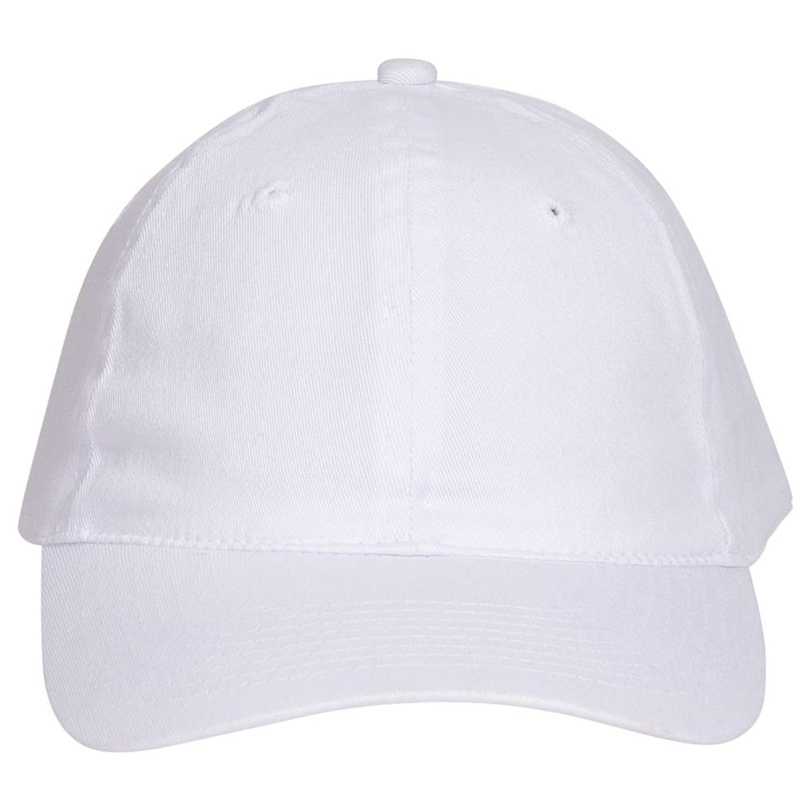 Front View of 016 - White OTTO CAP "OTTO FLEX" Fitted 6 Panel Low Profile Dad Hat