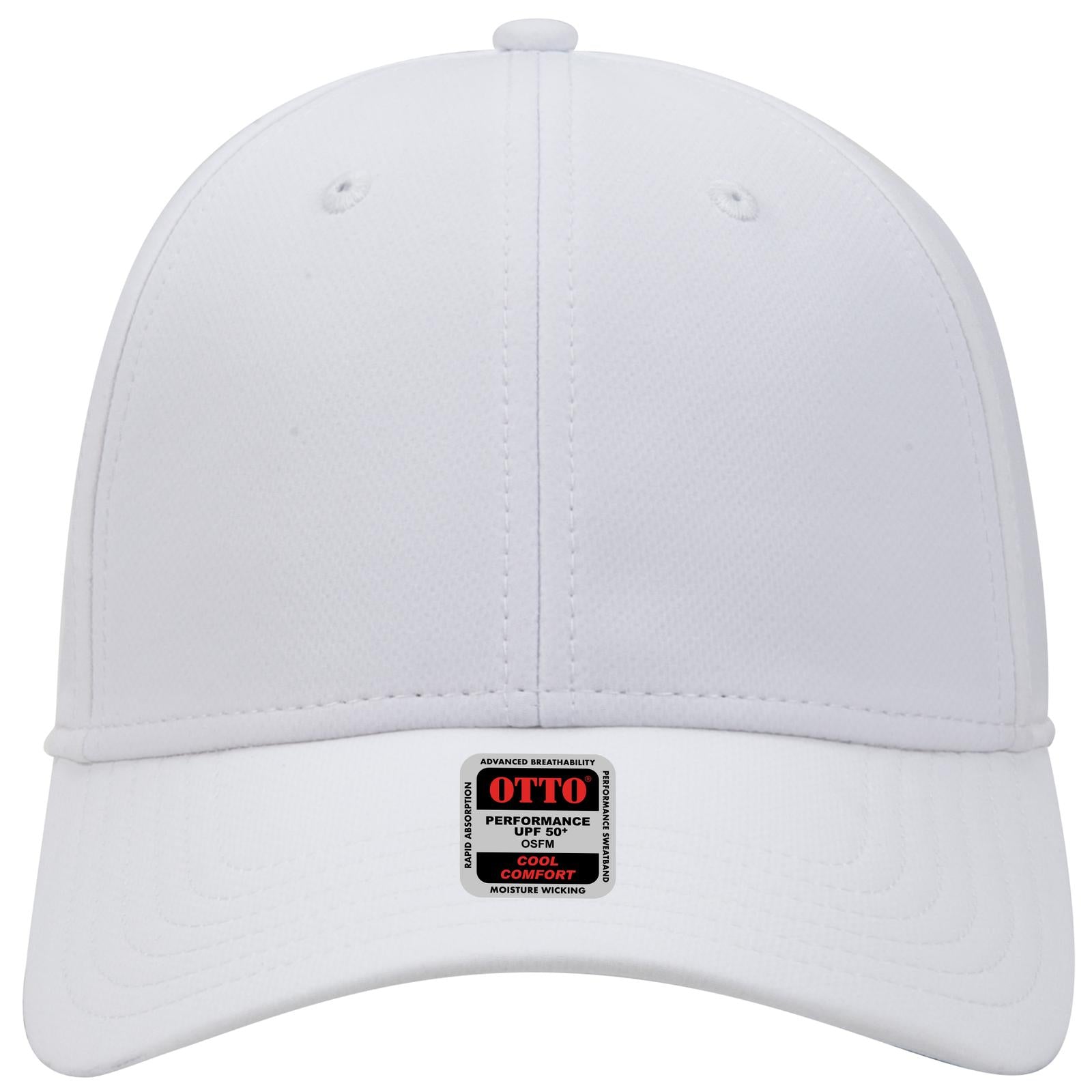 Right View of 016 - White OTTO CAP UPF 50+ 6 Panel Low Profile Baseball Cap