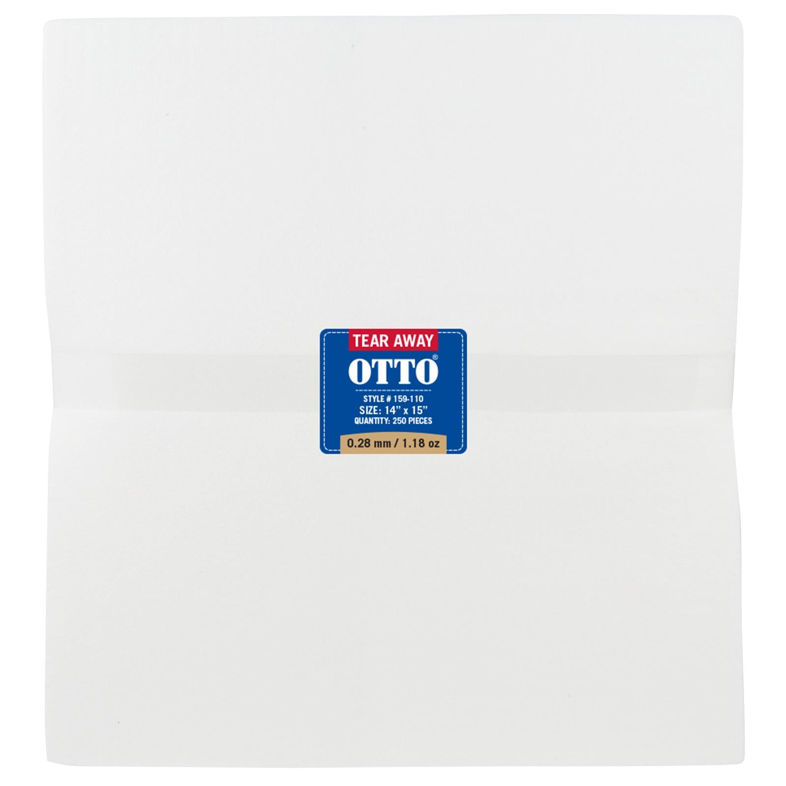 Front View of 016 - White OTTO Embroidery Stabilizer Backing Tear Away Sheets