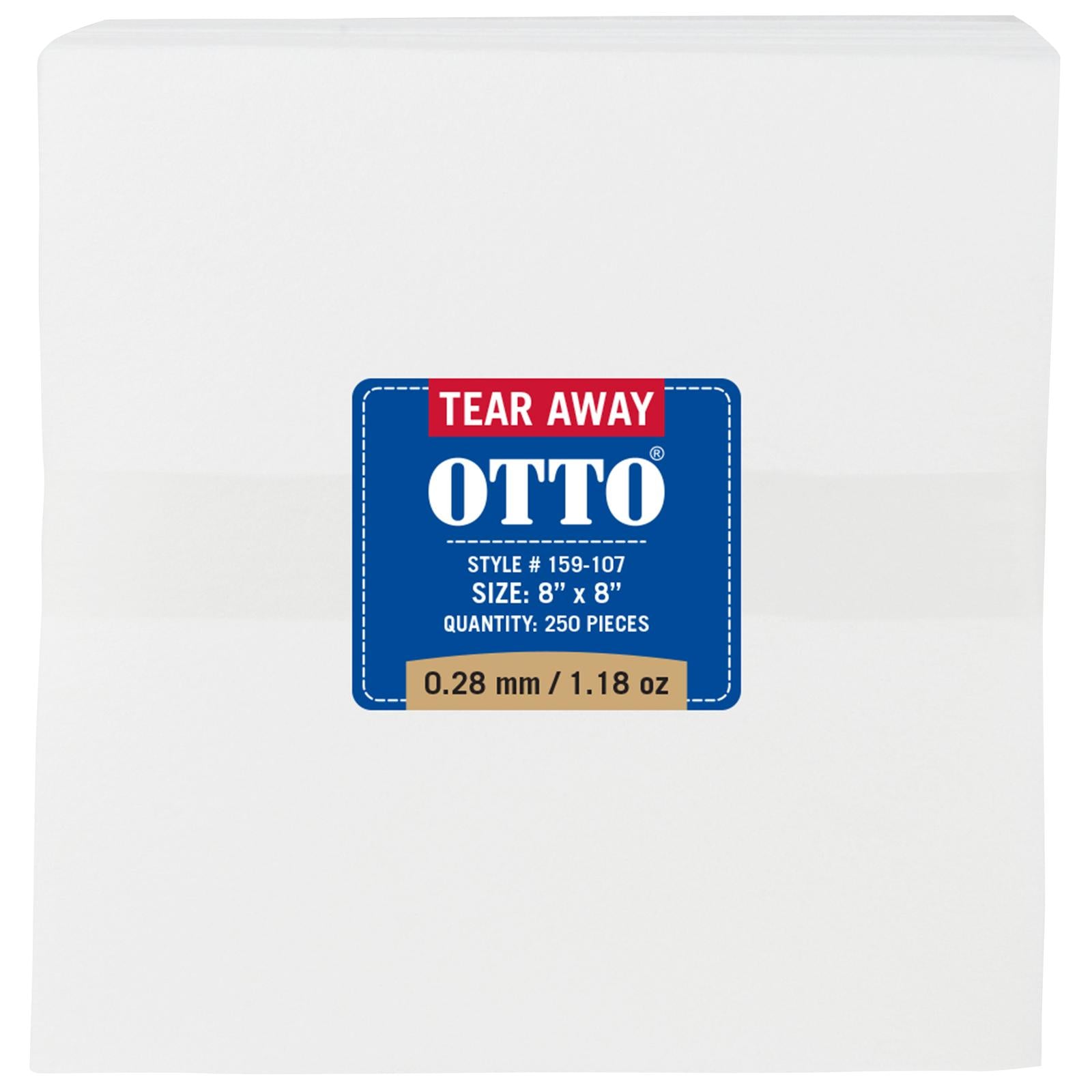 Front View of 016 - White OTTO Embroidery Stabilizer Backing Tear Away Sheets