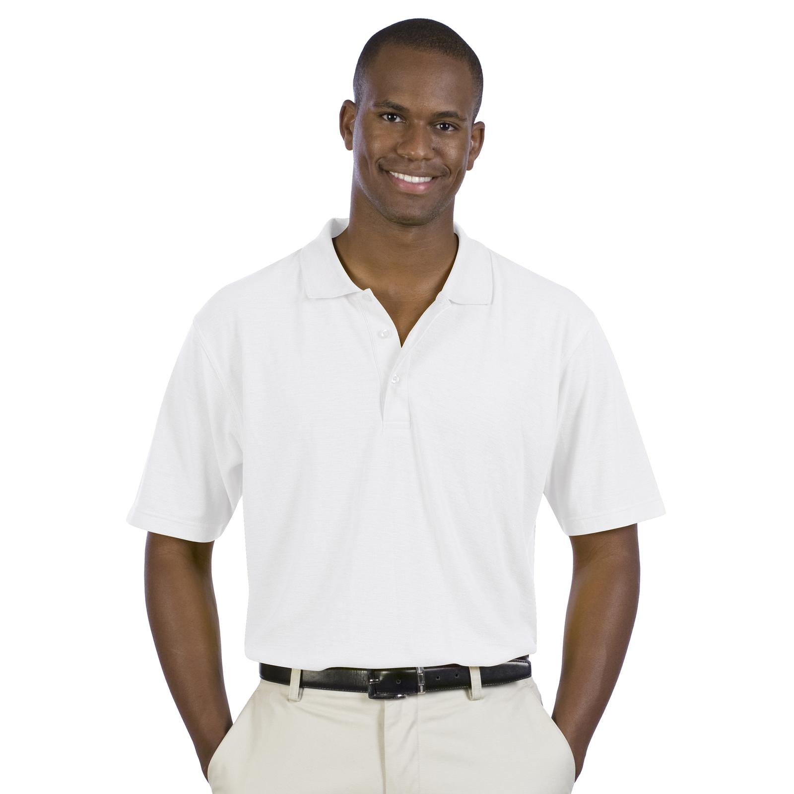 Front View of 016 - White OTTO Men's Comfortable Sport Shirt