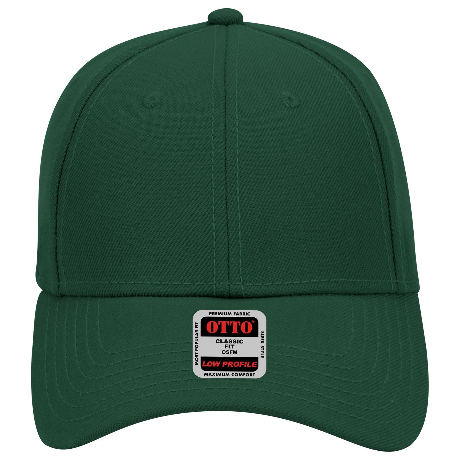 Right View of 017 - Dk. Green OTTO CAP 6 Panel Low Profile Baseball Cap
