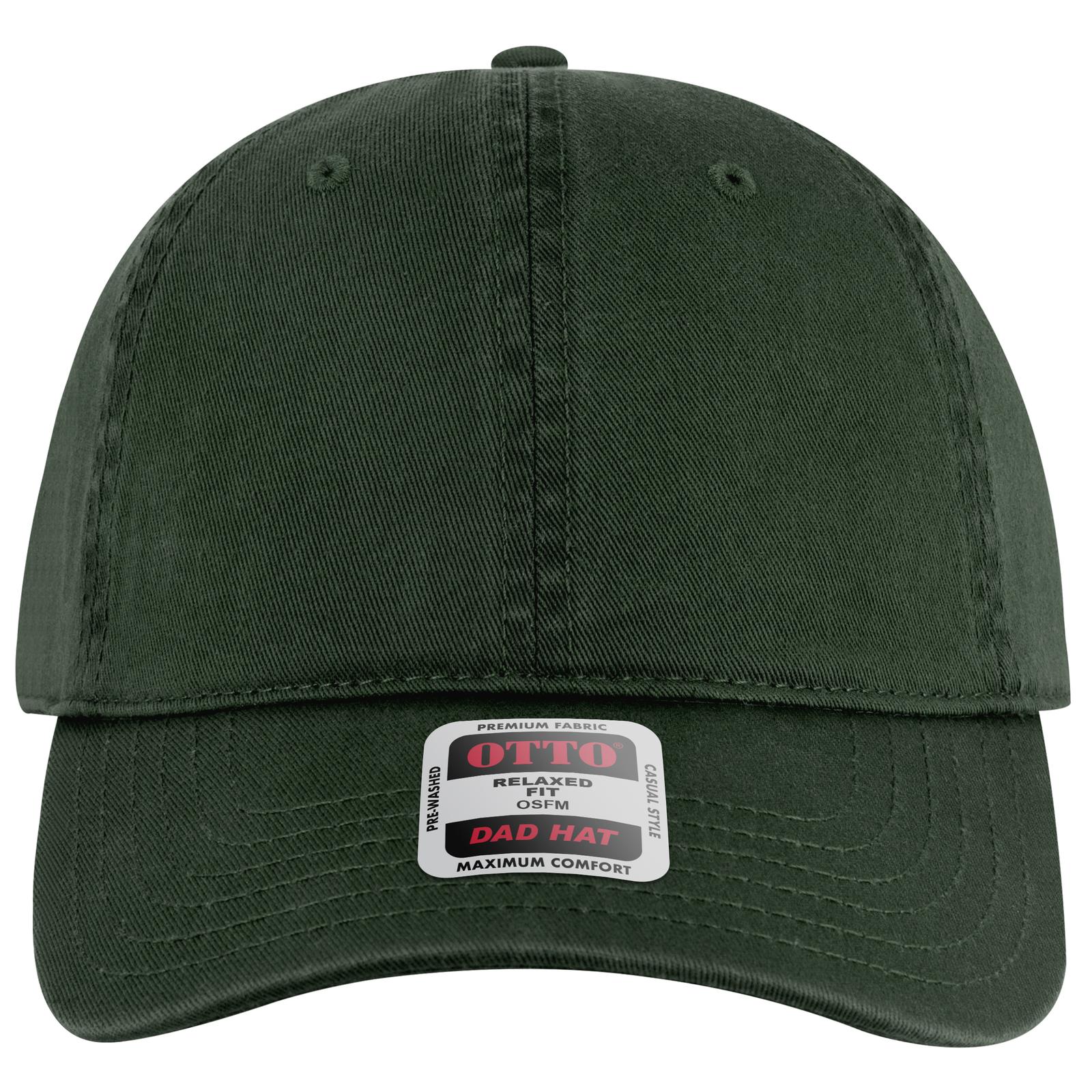 Right View of 017 - Dk. Green OTTO CAP 6 Panel Low Profile Dad Hat