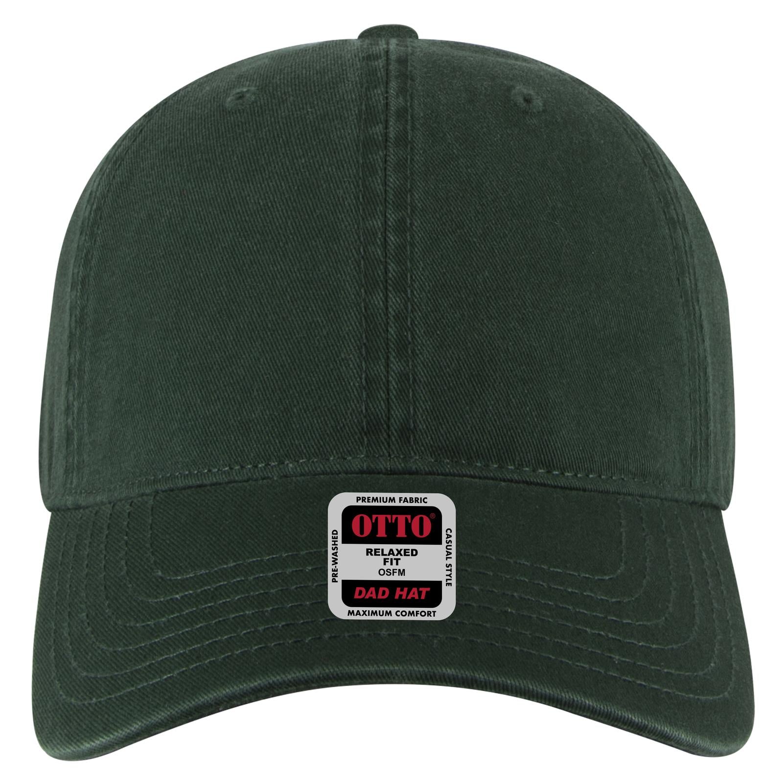 Right View of 017 - Dk. Green OTTO CAP 6 Panel Low Profile Dad Hat