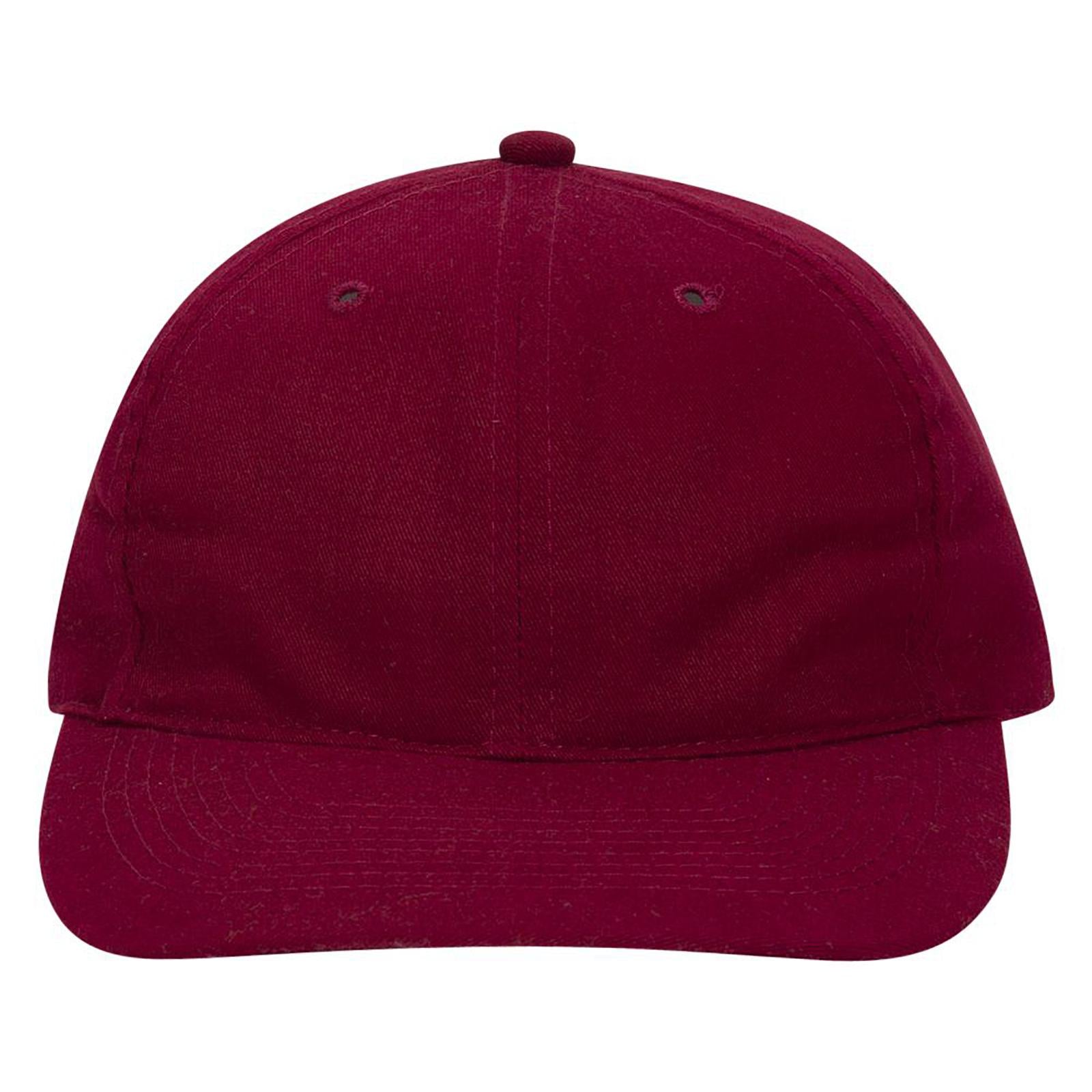 Front View of 019 - Burg. Marn OTTO CAP 6 Panel Low Profile Baseball Cap