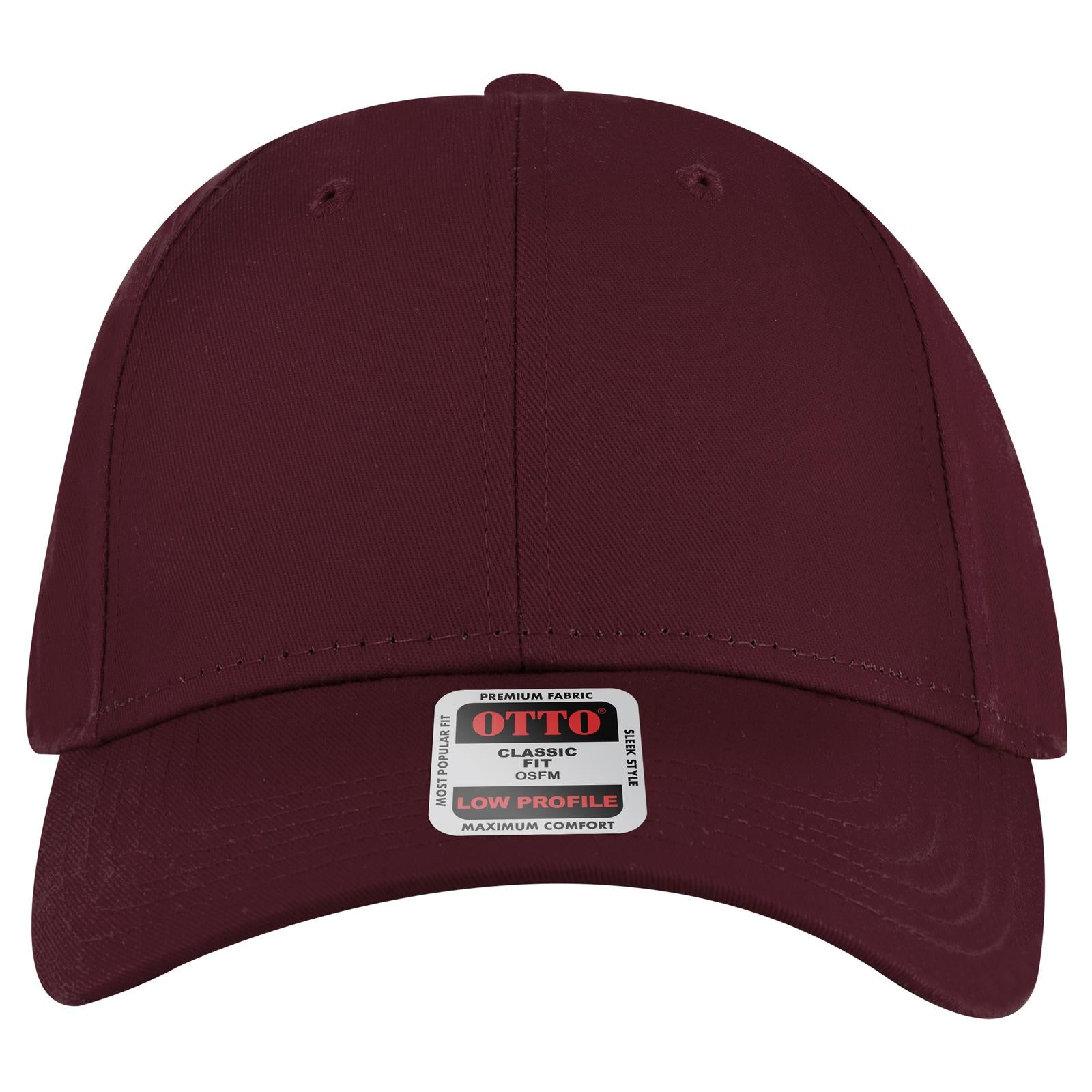Right View of 019 - Burg. Marn OTTO CAP 6 Panel Low Profile Baseball Cap
