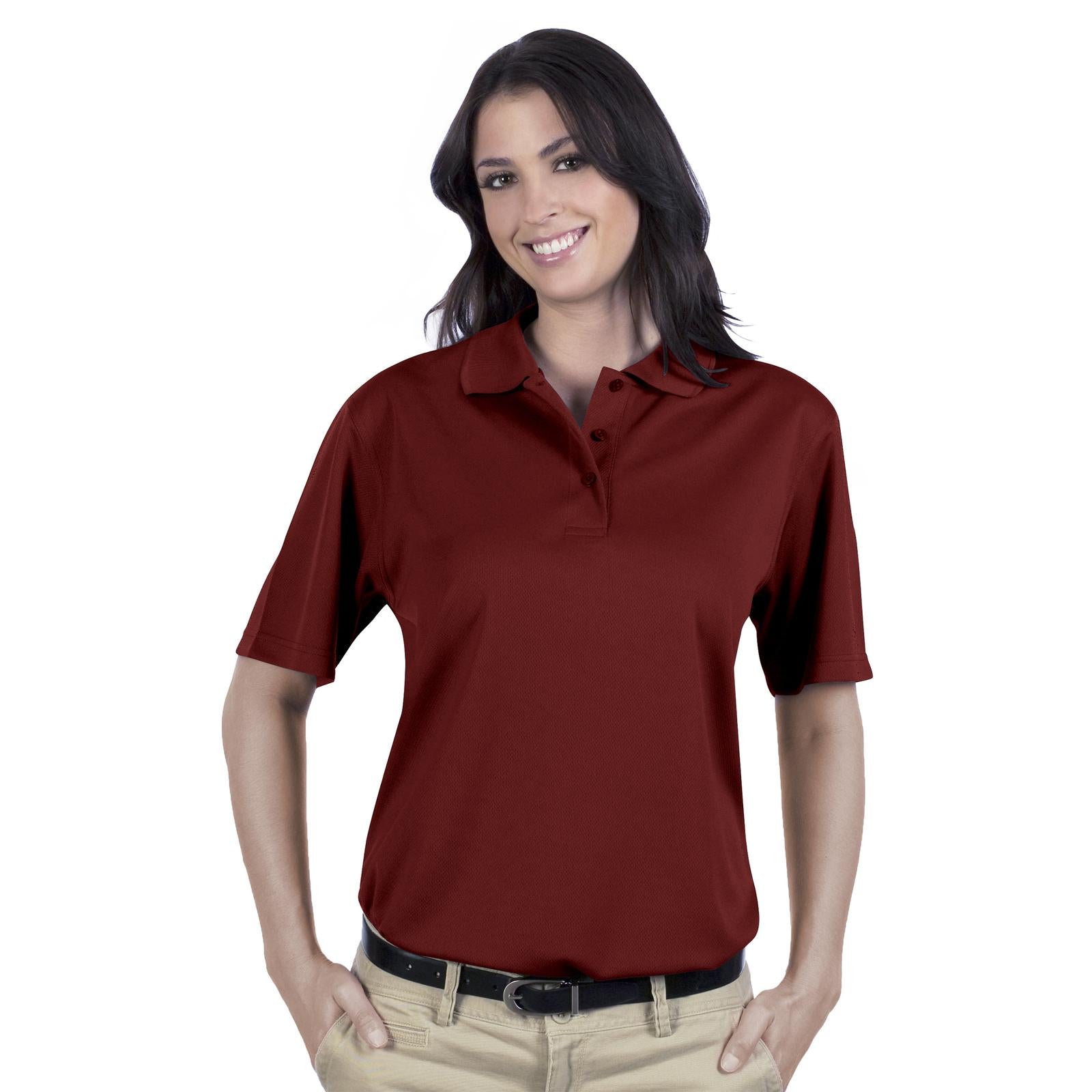 Front View of 019 - Burg. Marn OTTO Ladies' Performance Sport Shirt