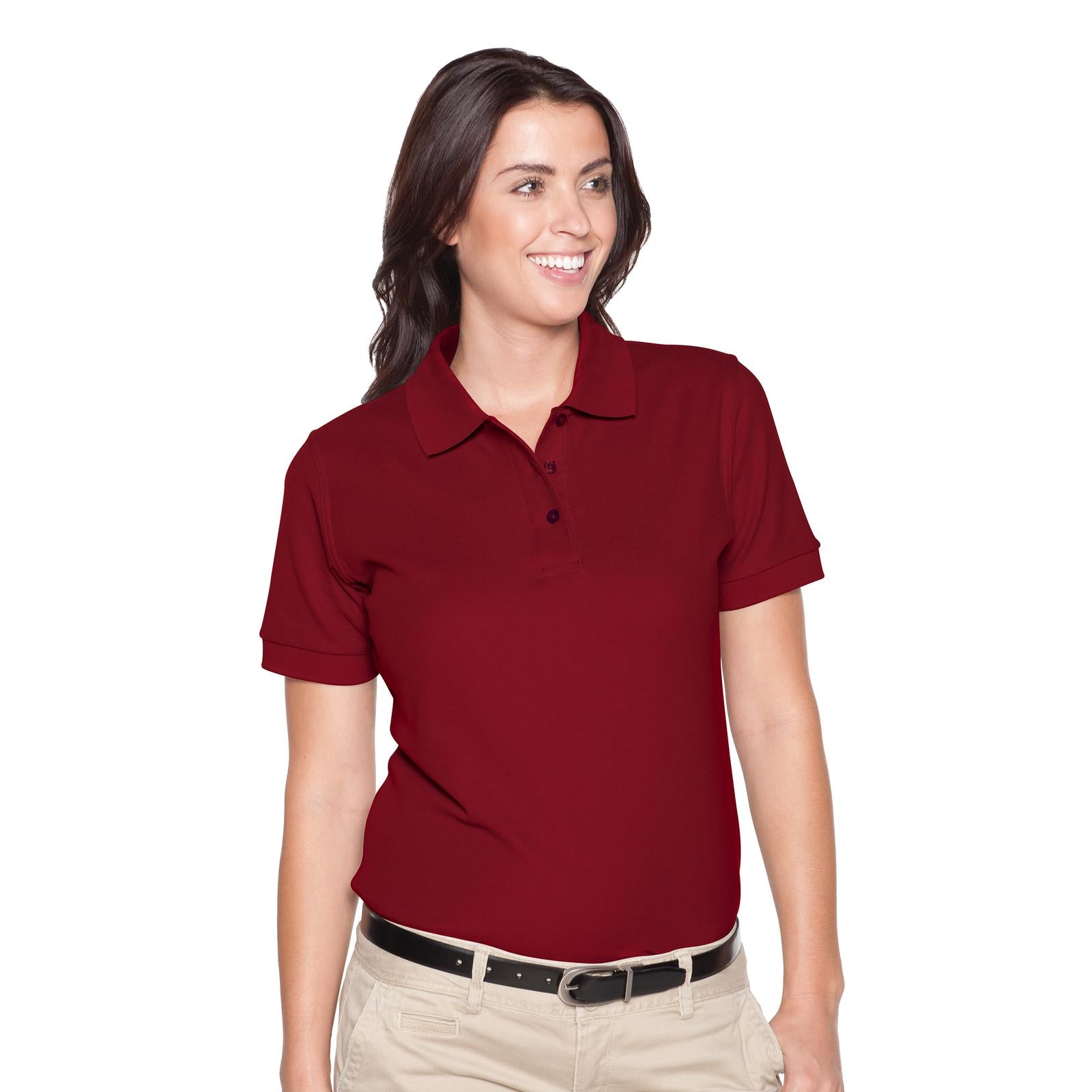 Front View of 019 - Burg. Marn OTTO Ladies' Premium Sport Shirt