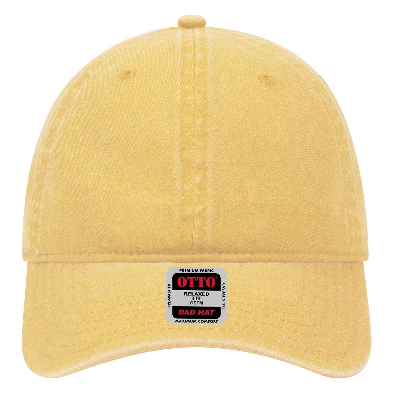 Right View of 020 - Yellow OTTO CAP 6 Panel Low Profile Dad Hat