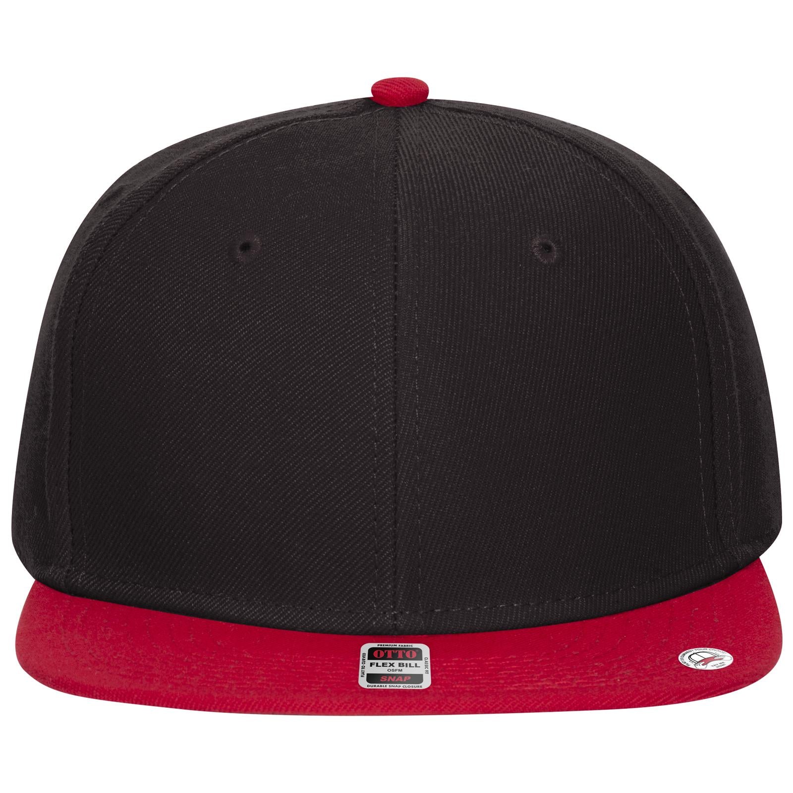 Right View of 020303 - Red/Blk/Blk OTTO CAP "OTTO SNAP" 6 Panel Pro Style Snapback Hat