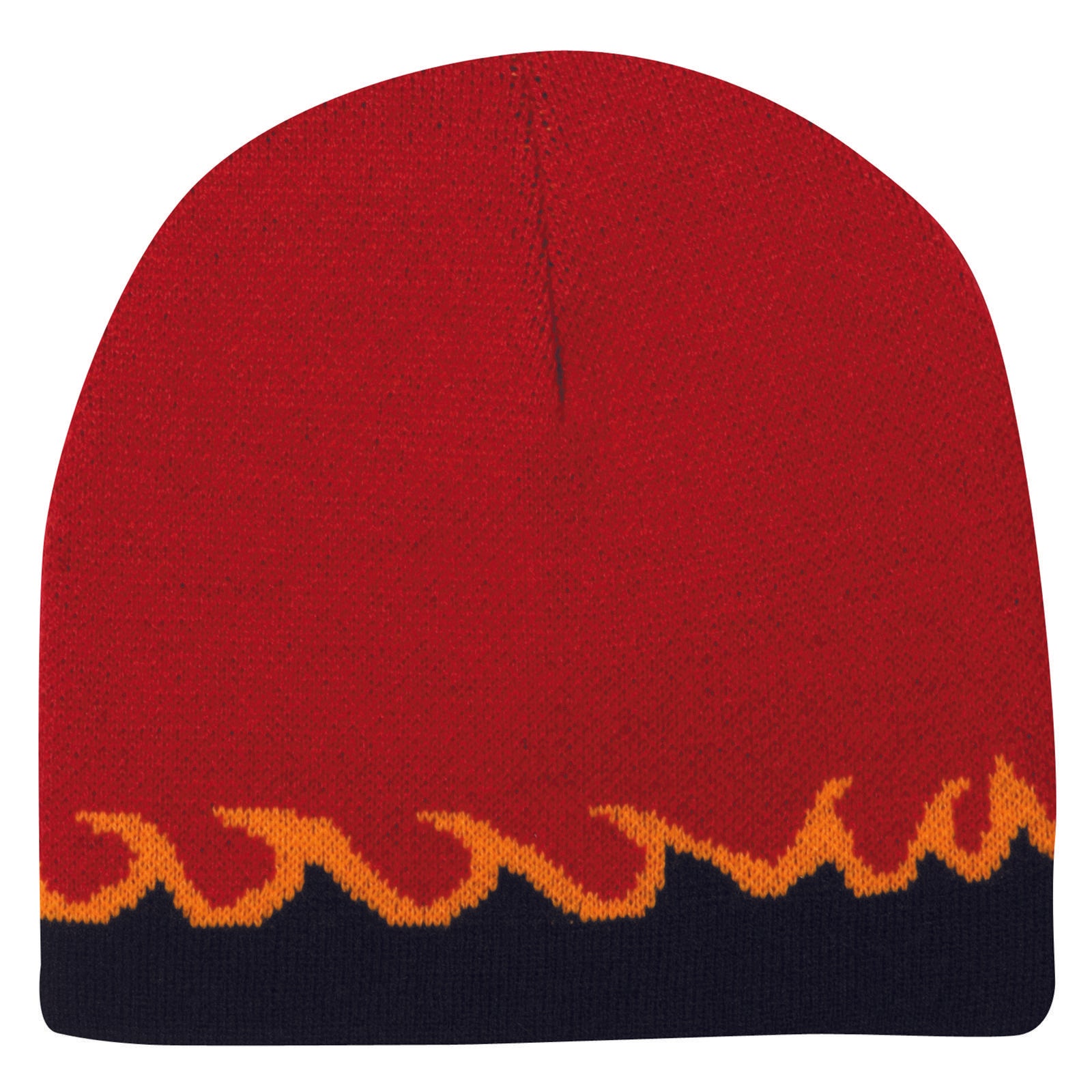 Front View of 020306 - Red/Blk/Gld OTTO CAP 8" Reversible Beanie