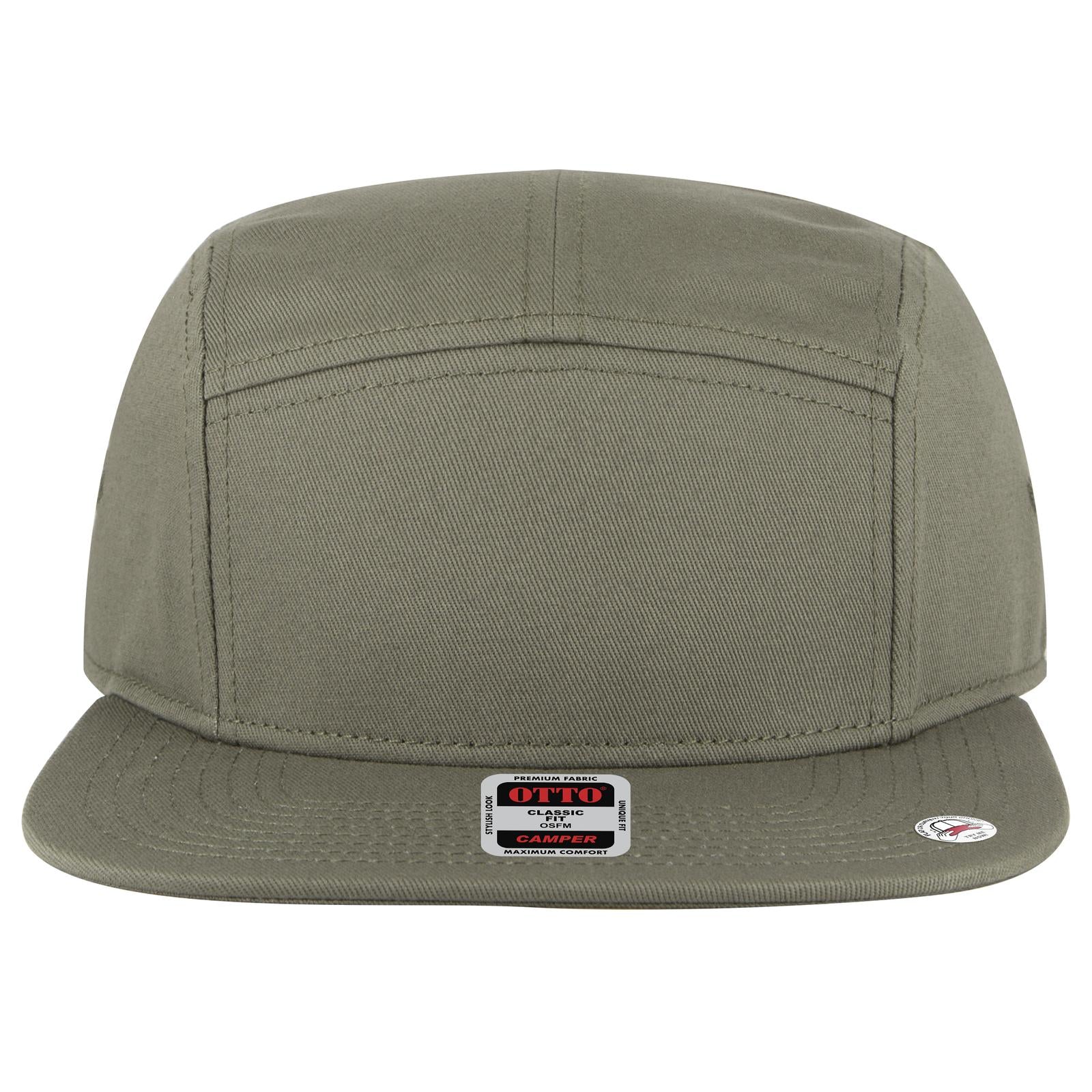 Right View of 021 - Ol. Green OTTO CAP 5 Panel Camper Hat