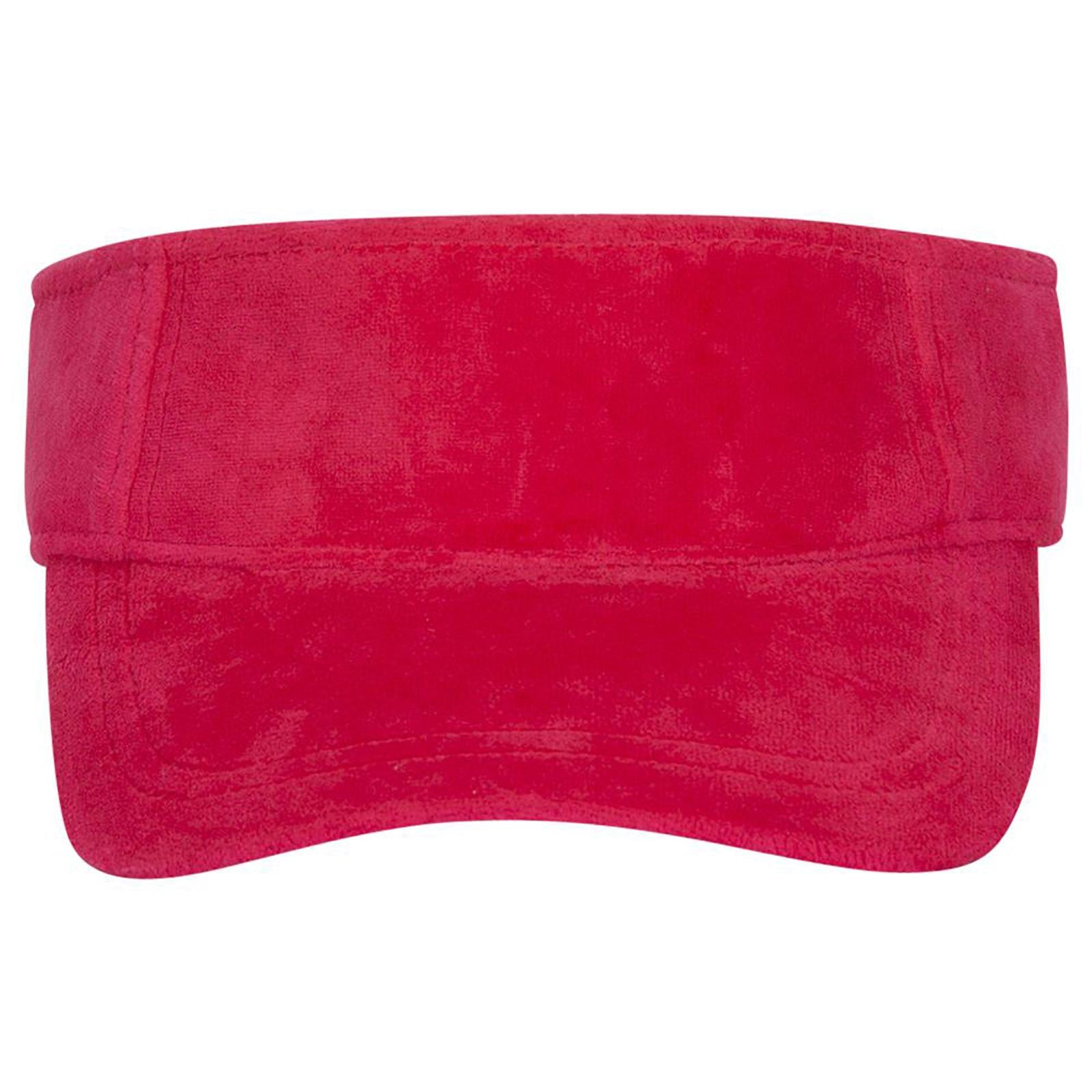 Front View of 023 - Cherry Red OTTO CAP Sun Visor