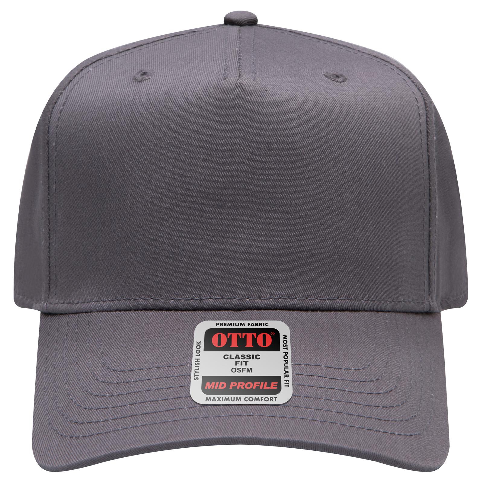 Right View of 025 - Char. Gray OTTO CAP 5 Panel Mid Profile Baseball Cap