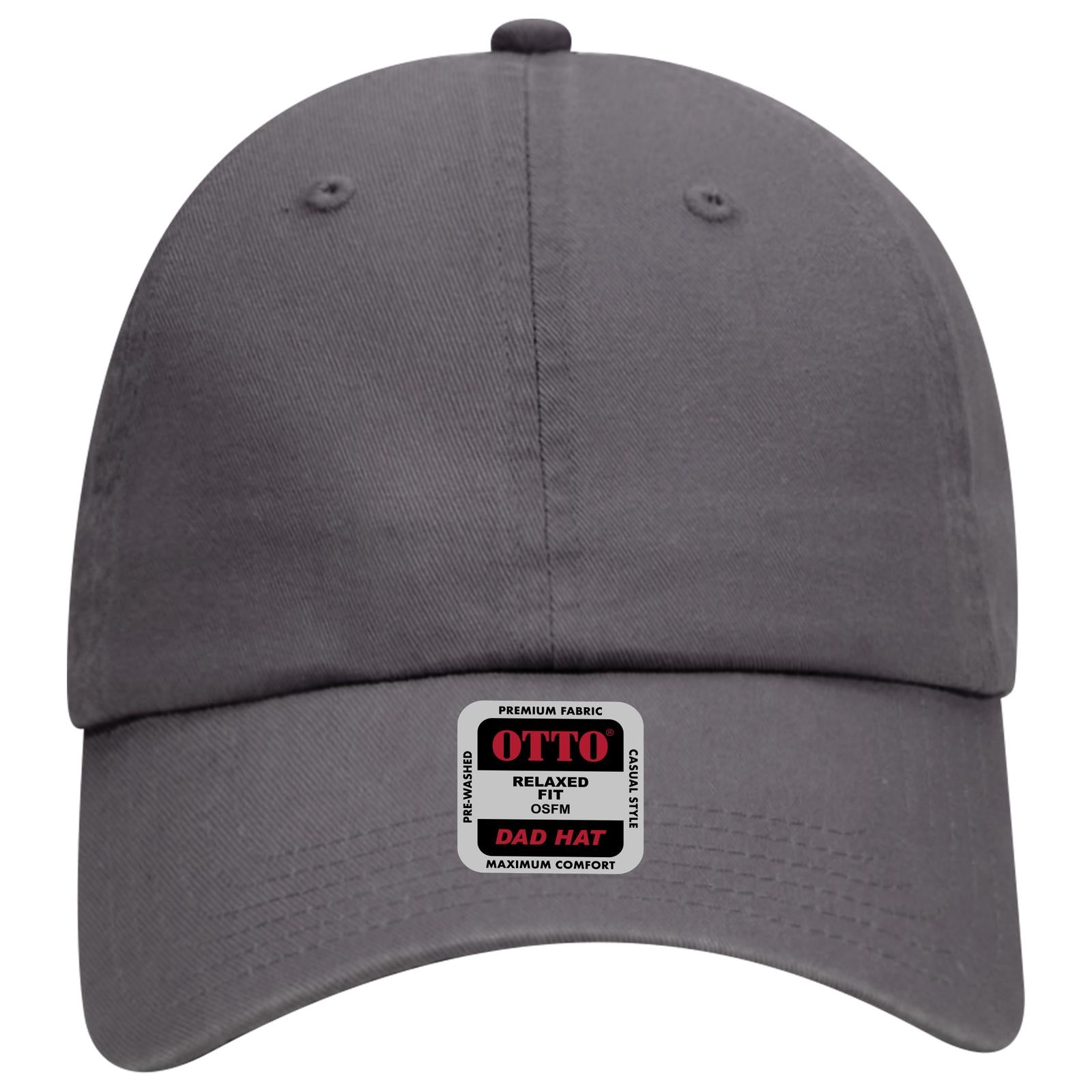 Right View of 025 - Char. Gray OTTO CAP 6 Panel Low Profile Dad Hat
