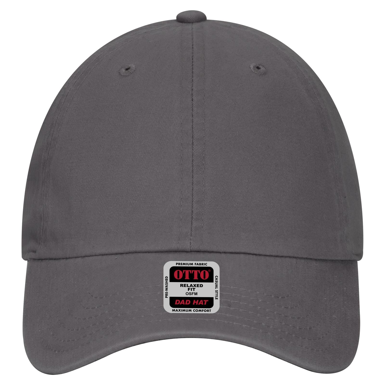 Right View of 025 - Char. Gray OTTO CAP 6 Panel Low Profile Dad Hat