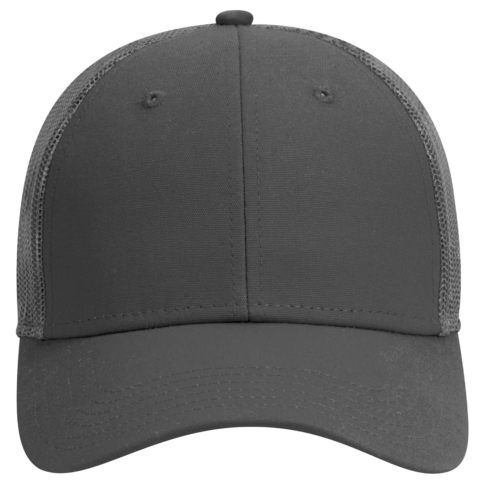 Right View of 025 - Char. Gray OTTO CAP 6 Panel Low Profile Mesh Back Trucker Hat