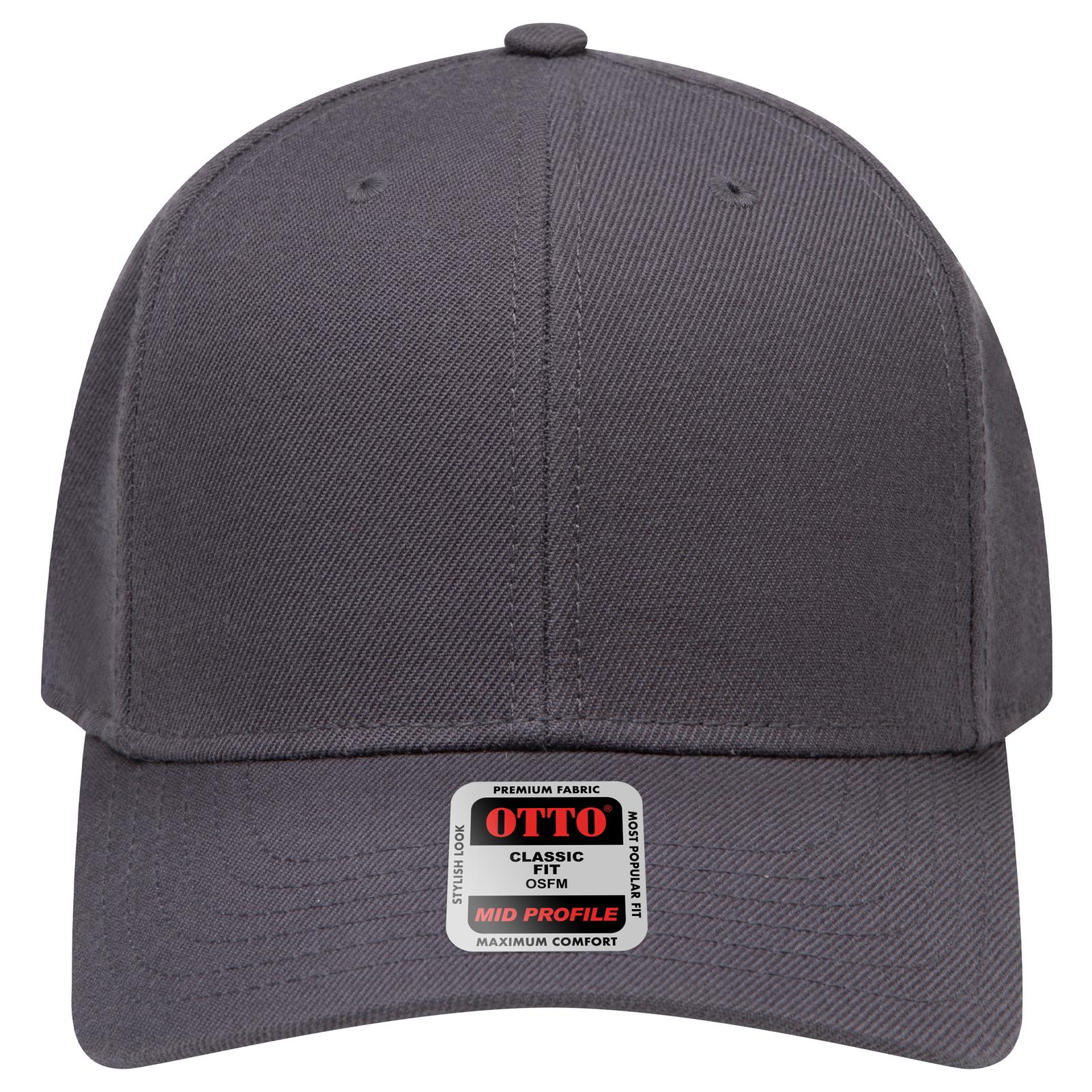 Right View of 025 - Char. Gray OTTO CAP 6 Panel Mid Profile Baseball Cap