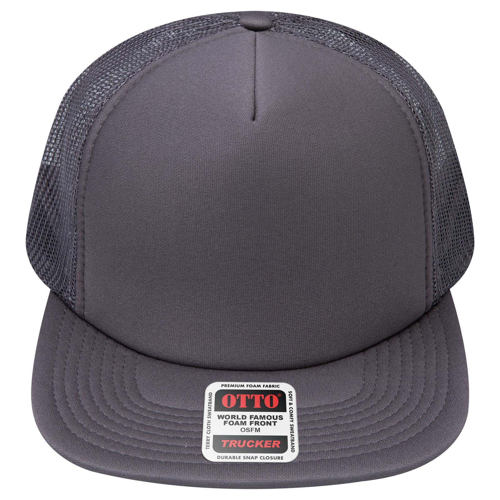Right View of 025 - Char. Gray OTTO CAP "OTTO SNAP" 5 Panel High Crown Mesh Back Trucker Snapback Hat