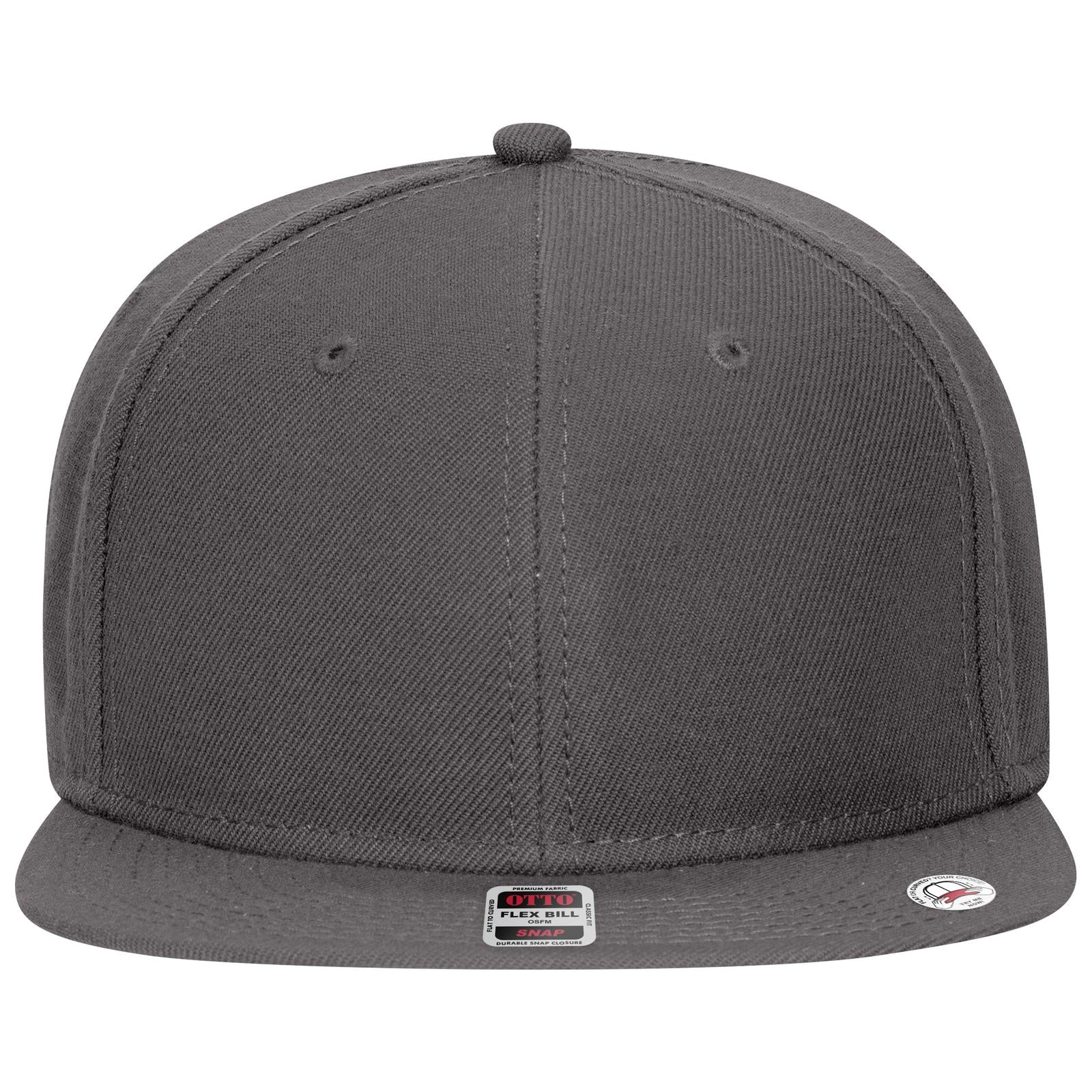 Right View of 025 - Char. Gray OTTO CAP "OTTO SNAP" 6 Panel Pro Style Snapback Hat