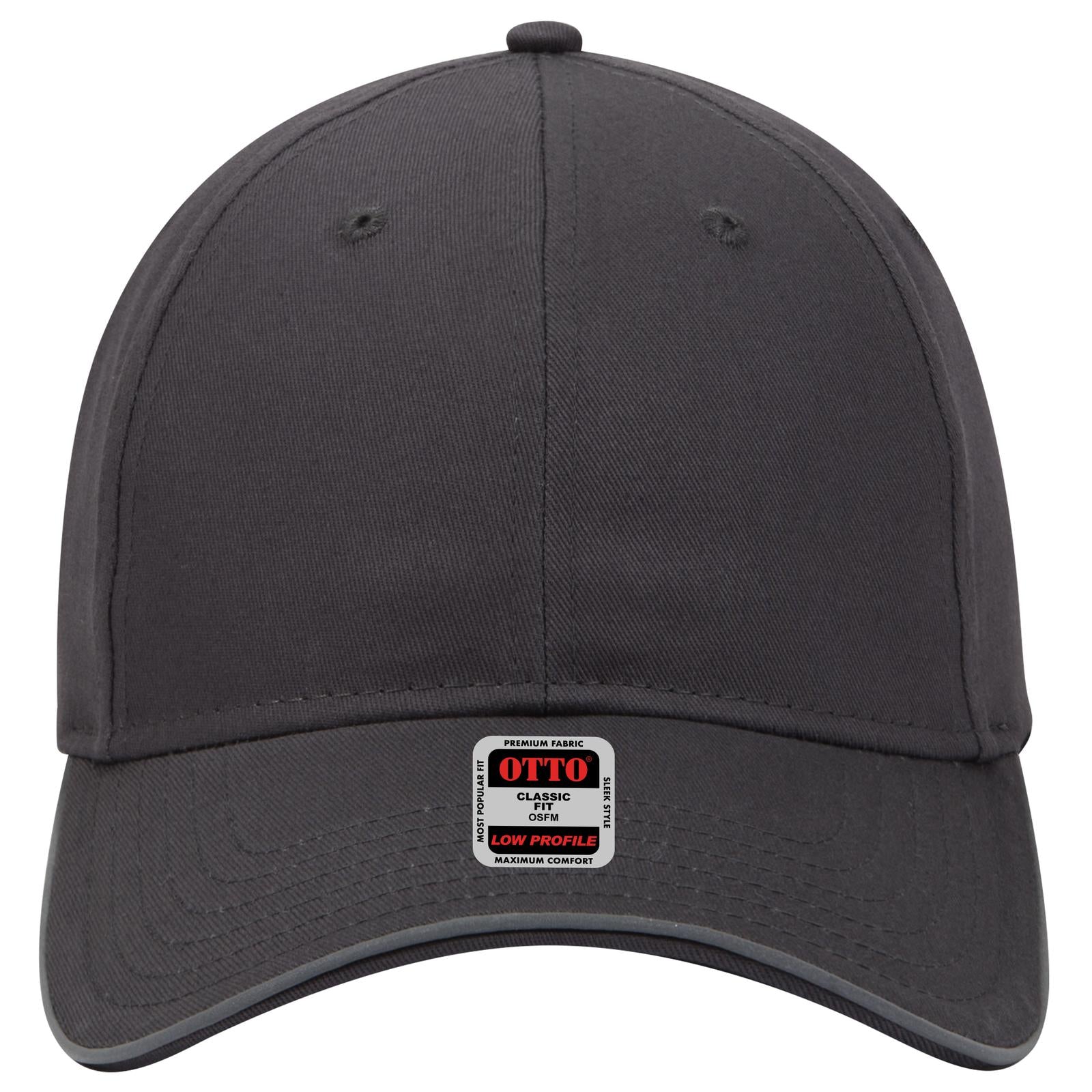 Right View of 025 - Char. Gray OTTO CAP Reflective 6 Panel Low Profile Baseball Cap