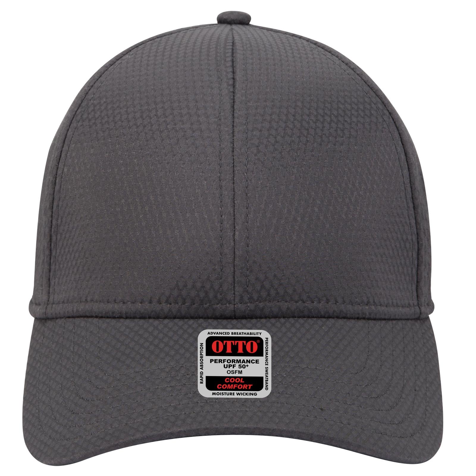 Front View of 025 - Char. Gray OTTO CAP UPF 50+ 6 Panel Low Profile Baseball Cap