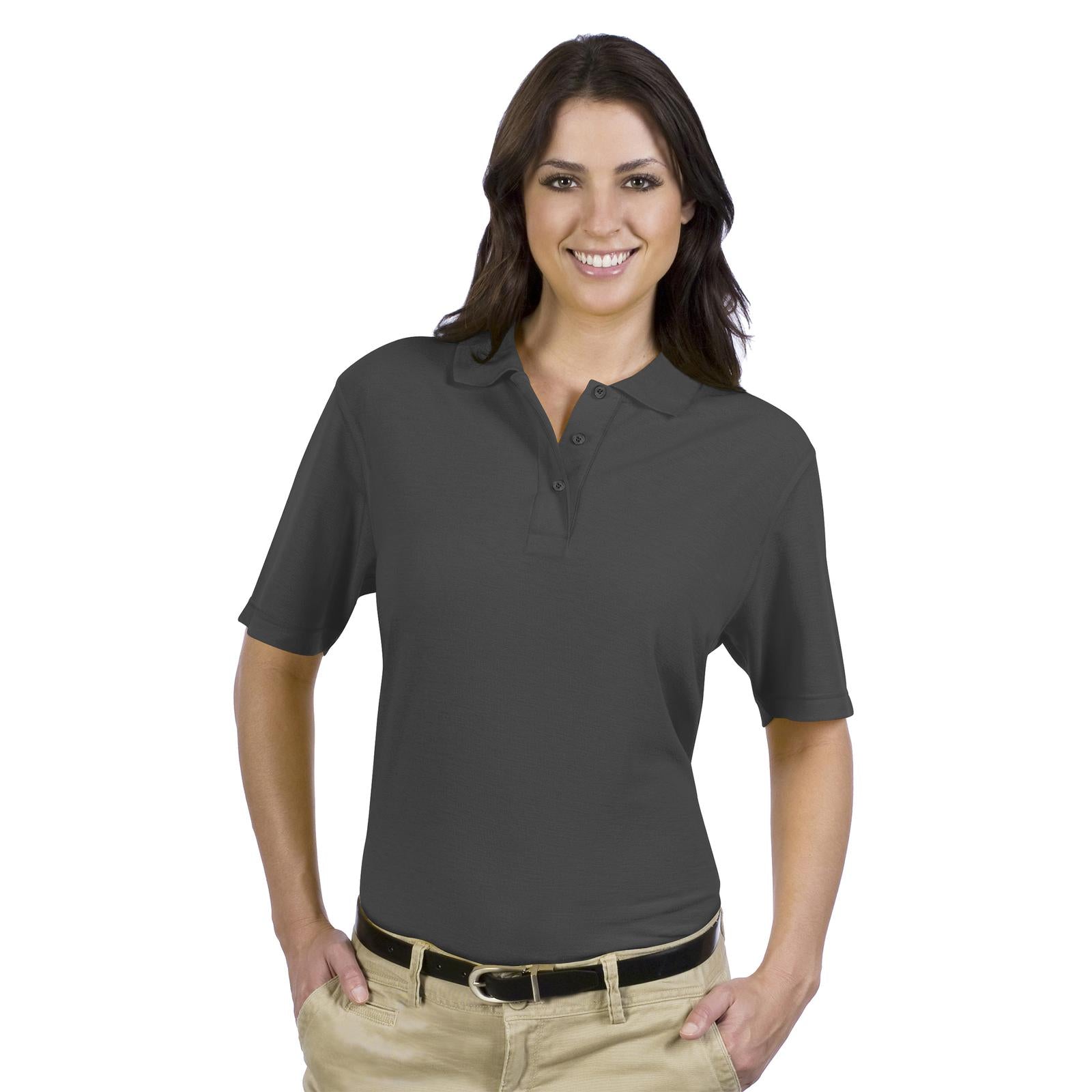 Front View of 025 - Char. Gray OTTO Ladies' Comfortable Sport Shirt