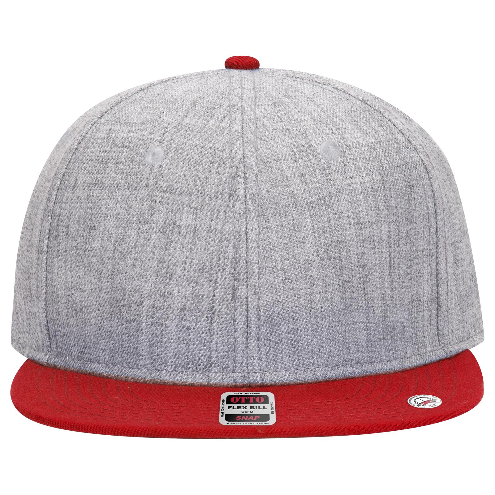 Right View of 027474 - Red/H.Gry/H.Gry OTTO CAP "OTTO SNAP" 6 Panel Pro Style Snapback Hat