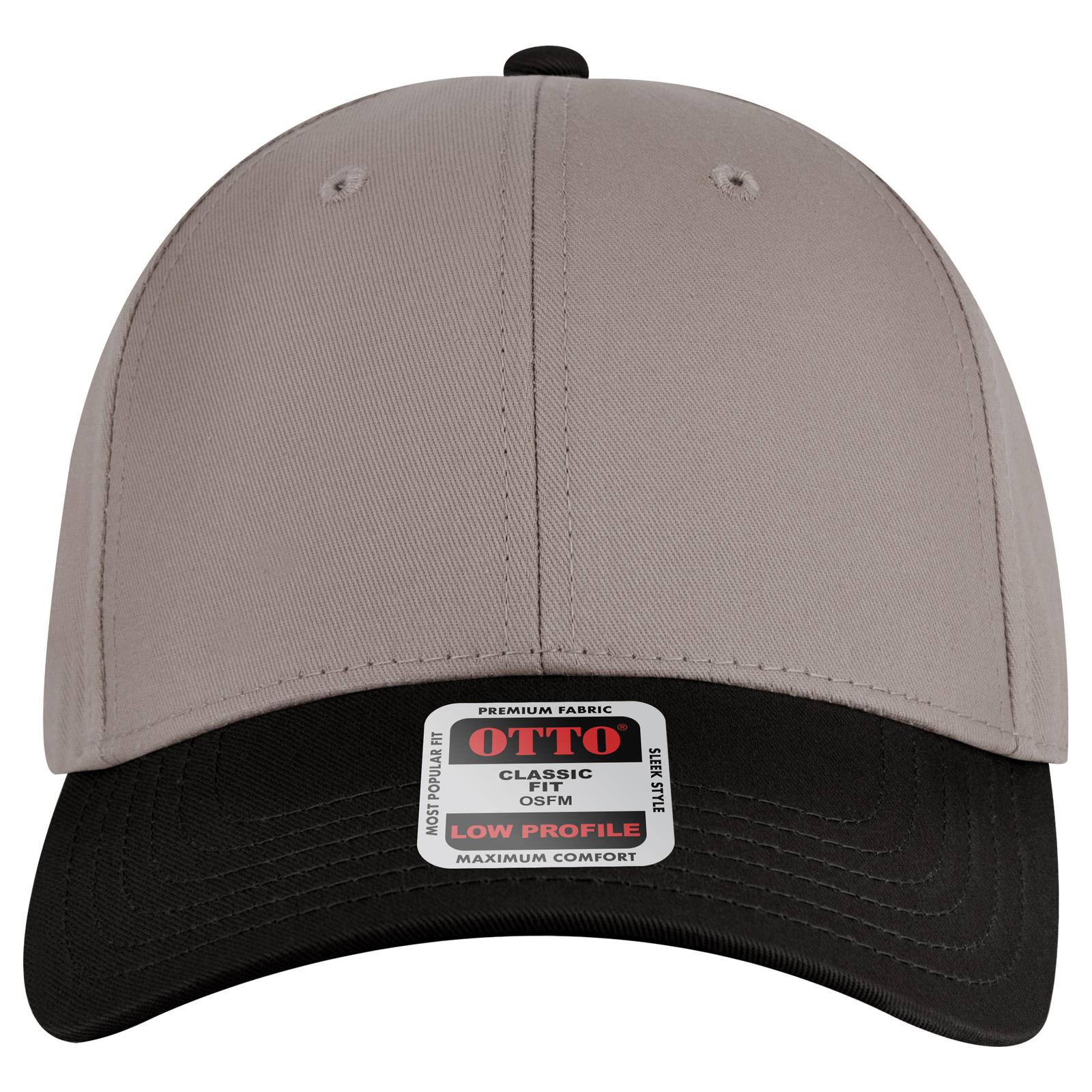 Right View of 031414 - Blk/Gry/Gry OTTO CAP 6 Panel Low Profile Baseball Cap
