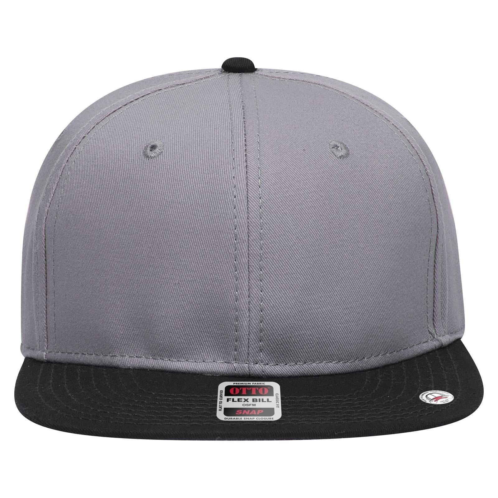 Right View of 031414 - Blk/Gry/Gry OTTO CAP “OTTO SNAP” 6 Panel Pro Style Snapback Hat
