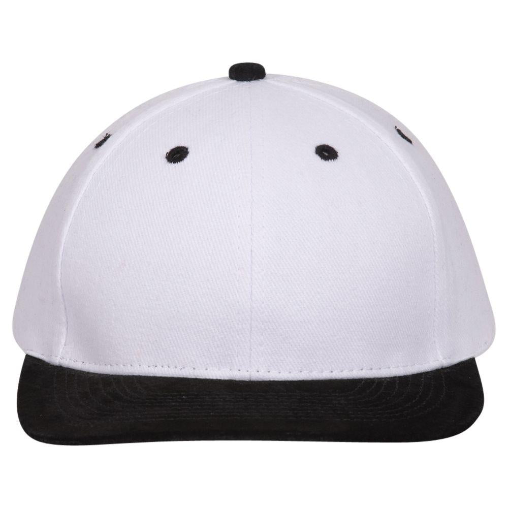 Right View of 0316 - Blk/Wht OTTO CAP 6 Panel Low Profile Baseball Cap