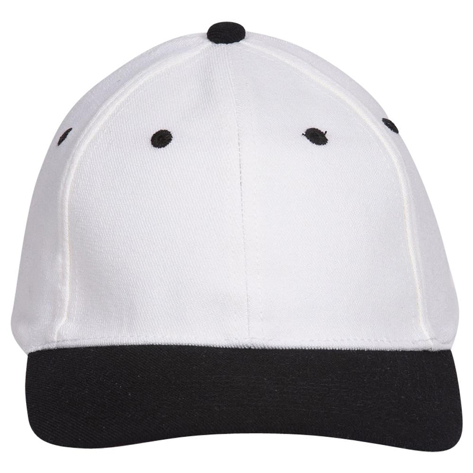 Right View of 0316 - Blk/Wht OTTO CAP "OTTO FLEX" Fitted 6 Panel Low Profile Baseball Cap