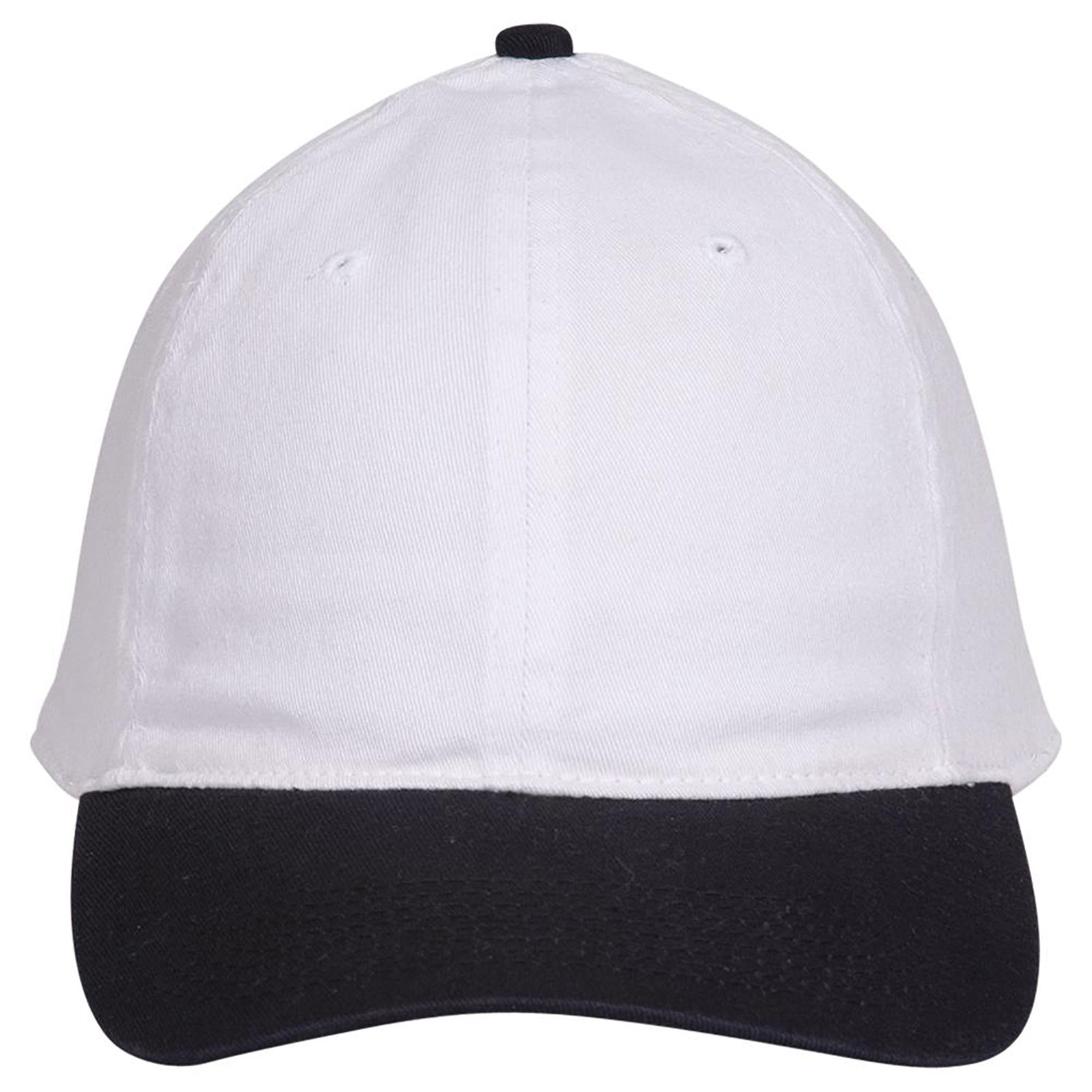 Front View of 0316 - Blk/Wht OTTO CAP "OTTO FLEX" Fitted 6 Panel Low Profile Dad Hat